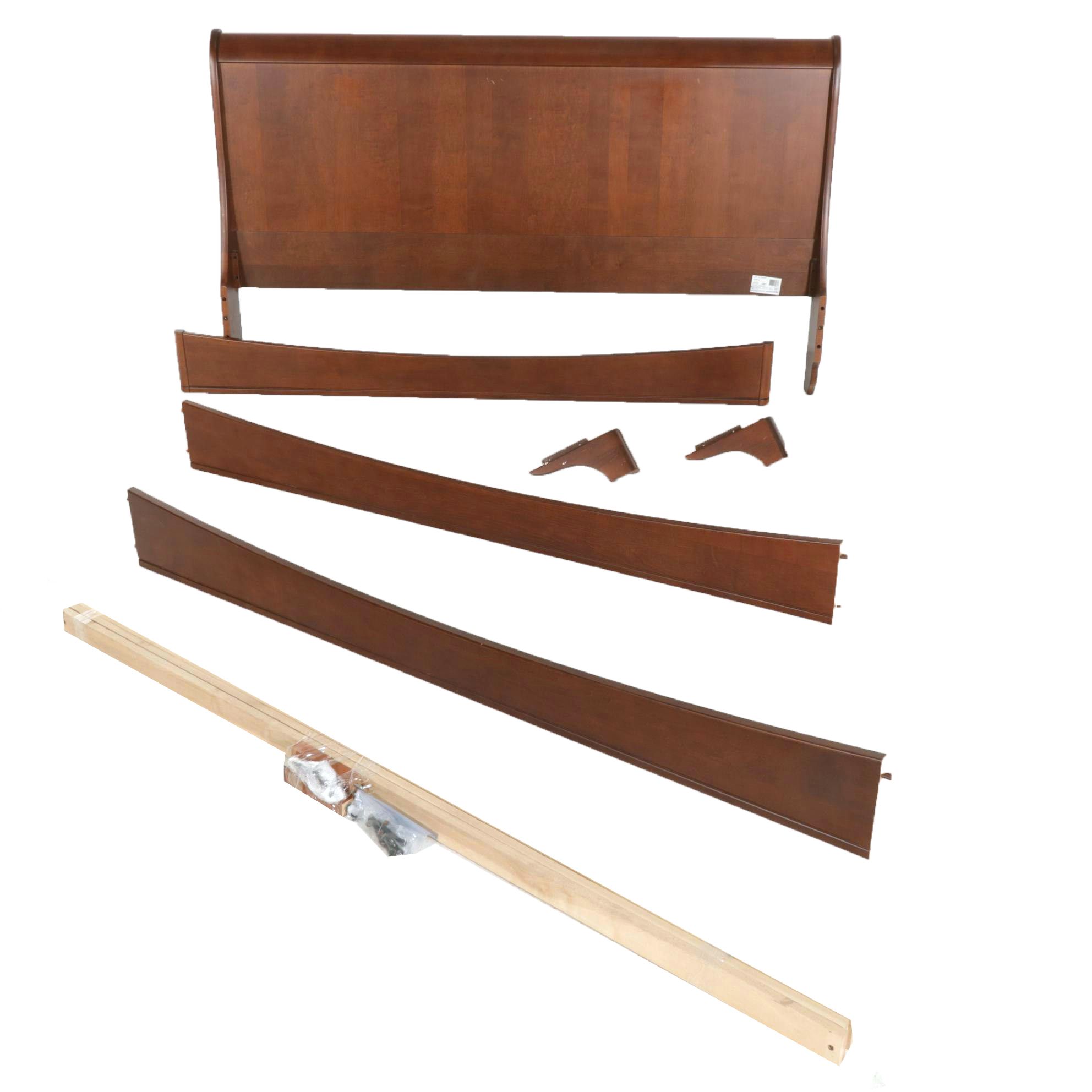 HPL Shermag Louis Philippe Style Cherry-Stained King Size Sleigh Bed