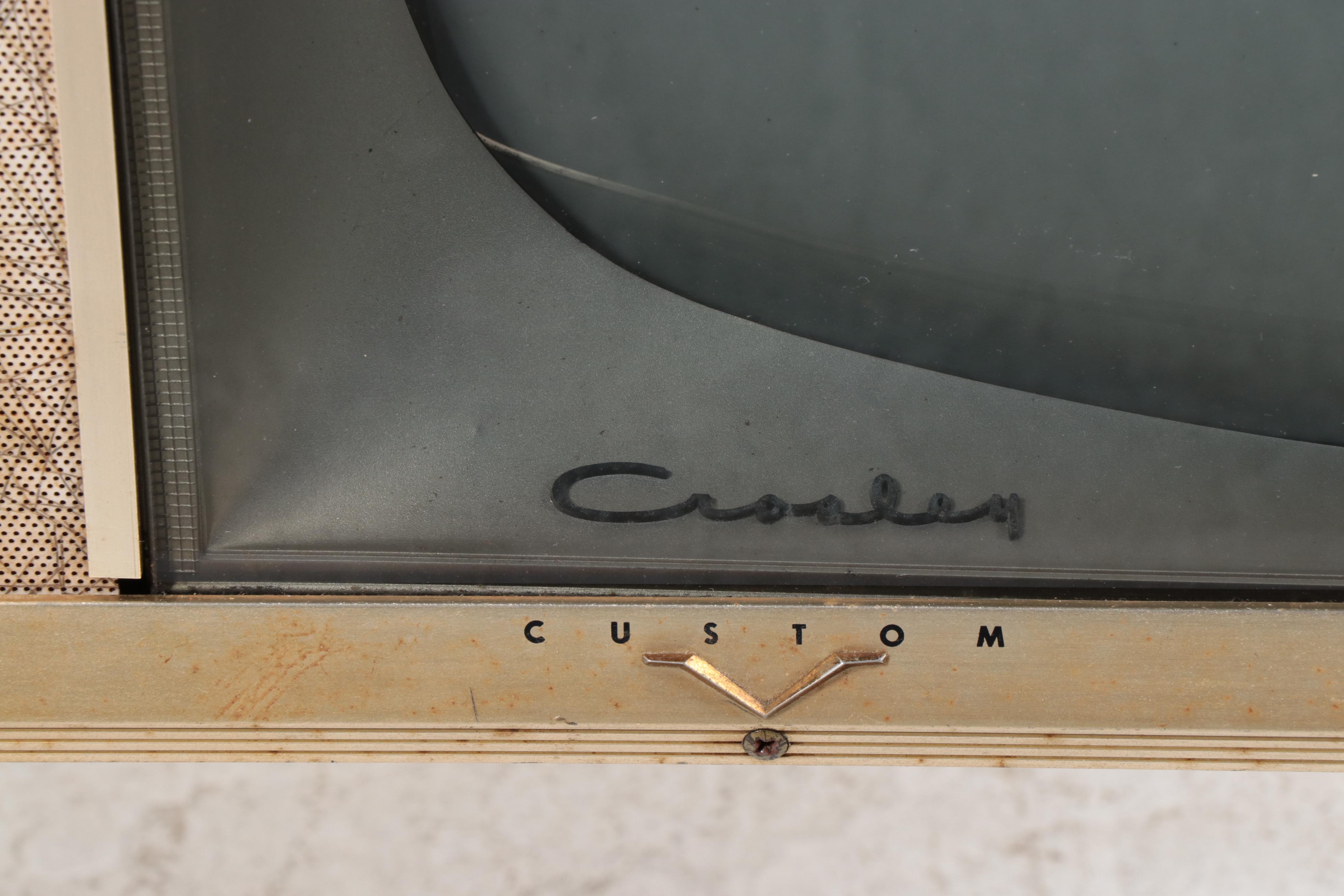 Mid Century Modern Crosley Custom Console Television With Turntable