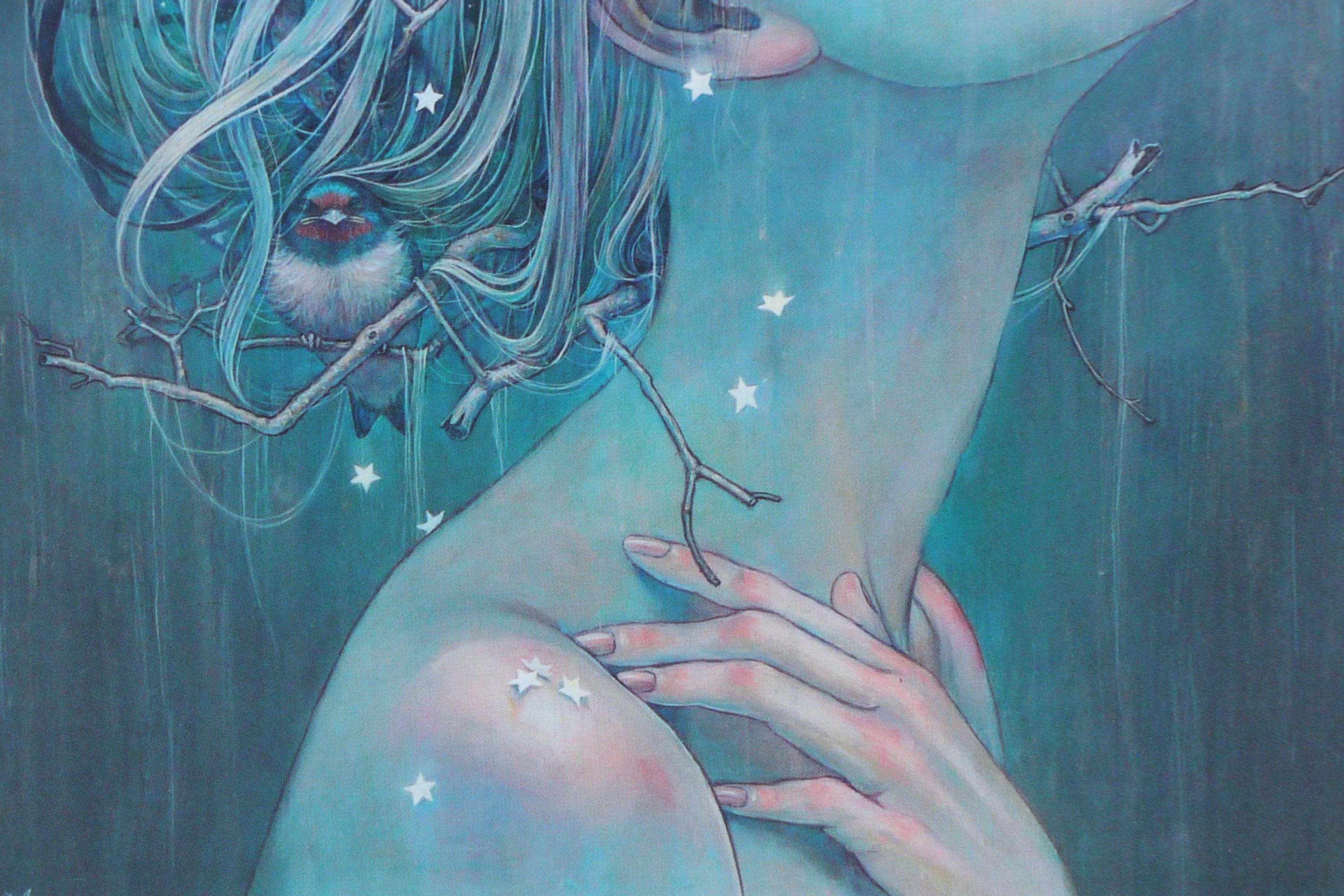 Miho Hirano Offset Lithograph " Twinkle Stars" From "The Beauties of Nature"