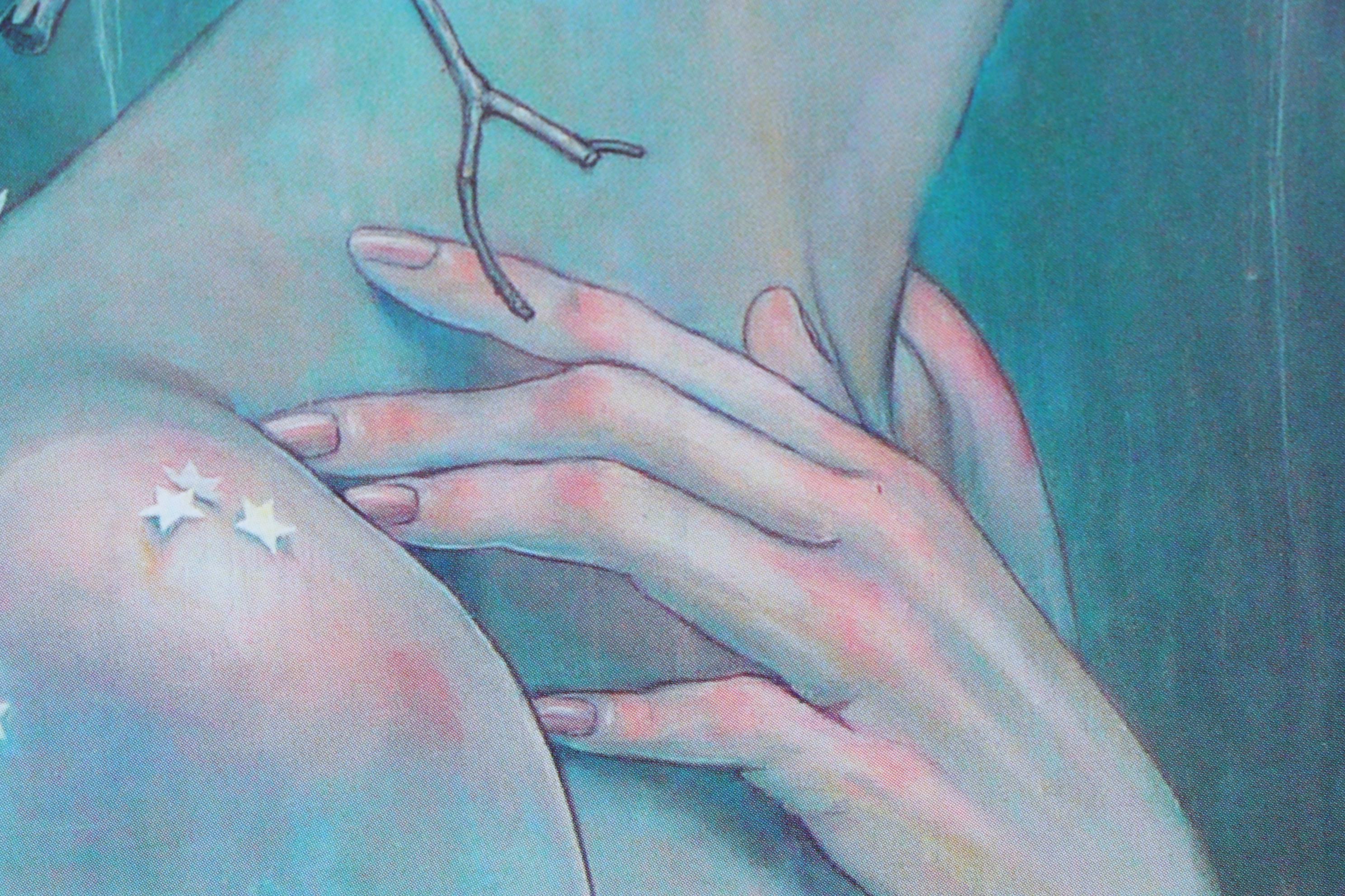 Miho Hirano Offset Lithograph " Twinkle Stars" From "The Beauties of Nature"