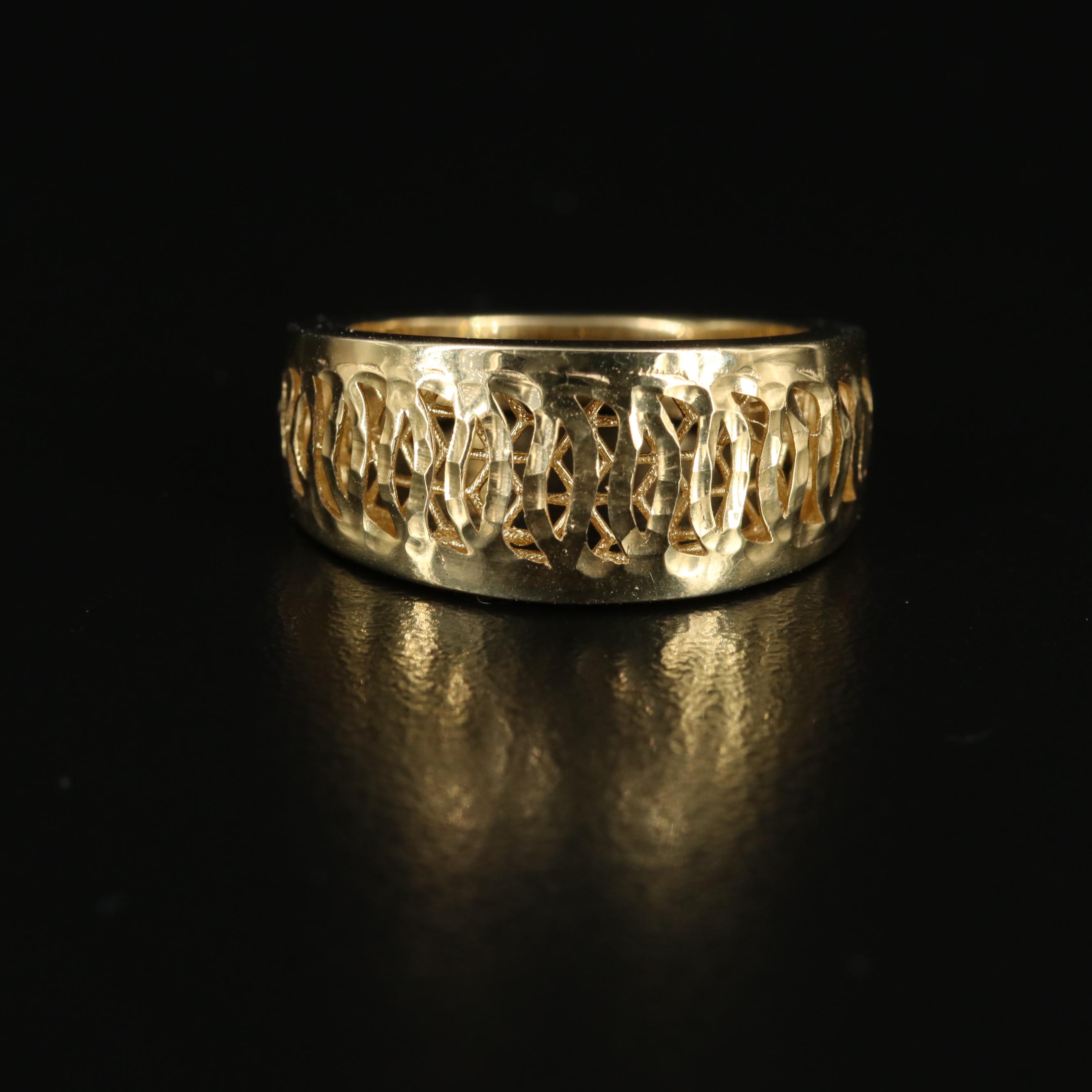 14K Lattice Ring