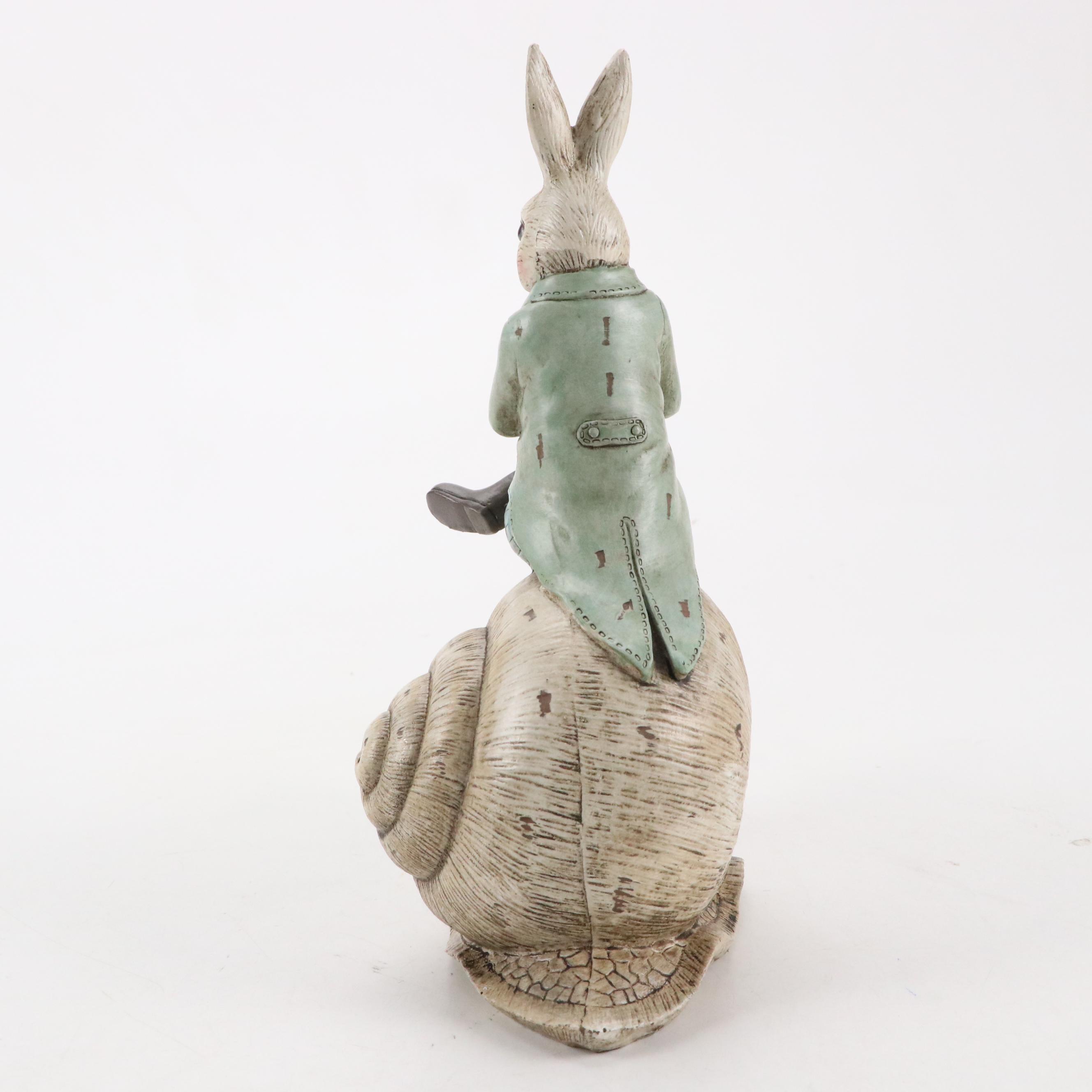 Dept. 56 Bisque Porcelain Rabbit with Other Easter Bunny Theme Décor