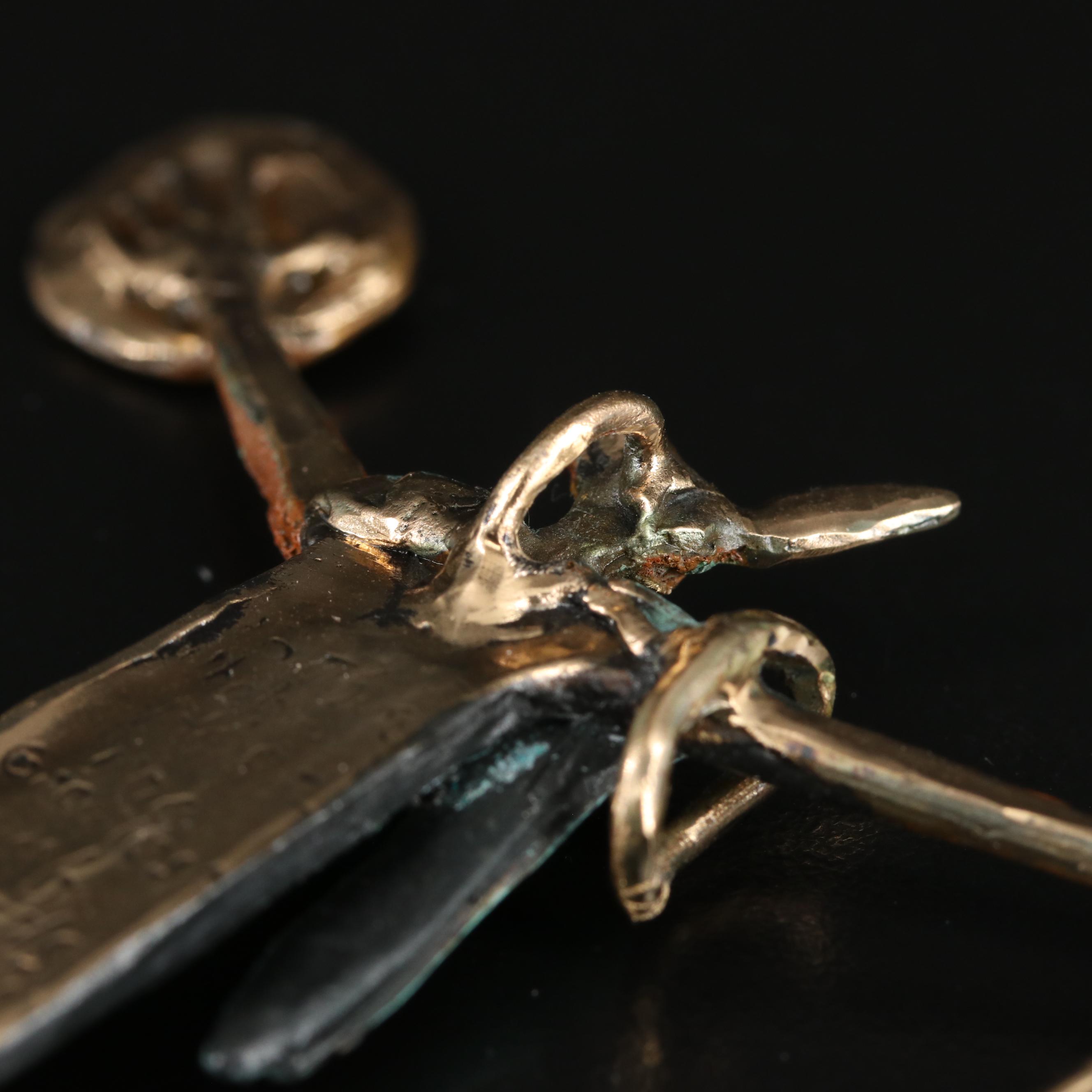 Bill Worrell of Santa Fe Handmade Figural "Hope" Bronze Pendant