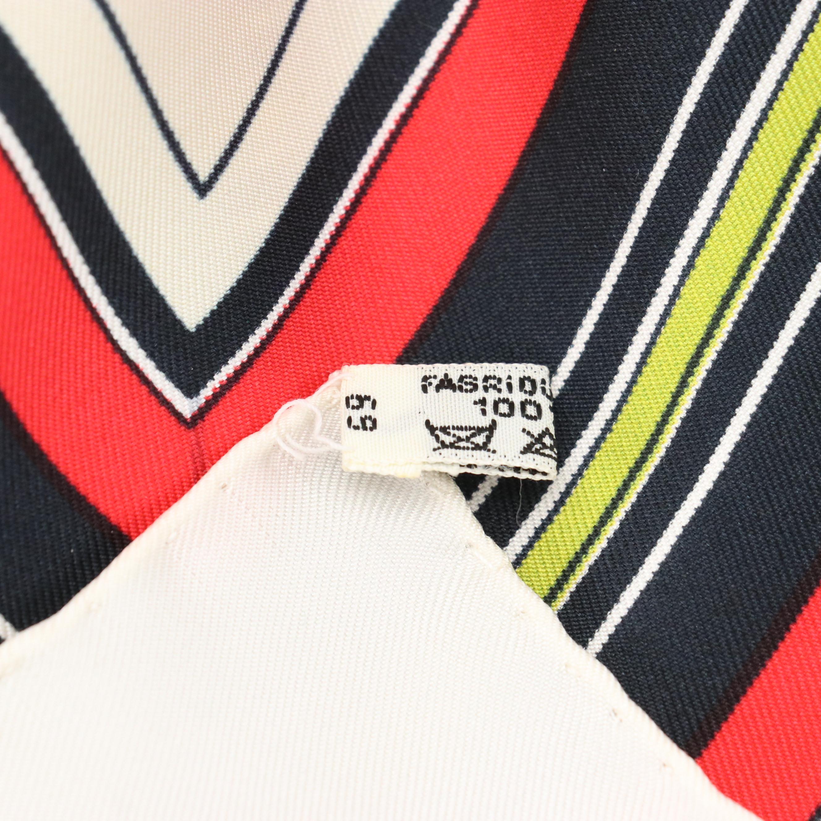 Hermès Early Issue "Couvertures et Tenues de Jour" Scarf 90 in Silk Twill, Box