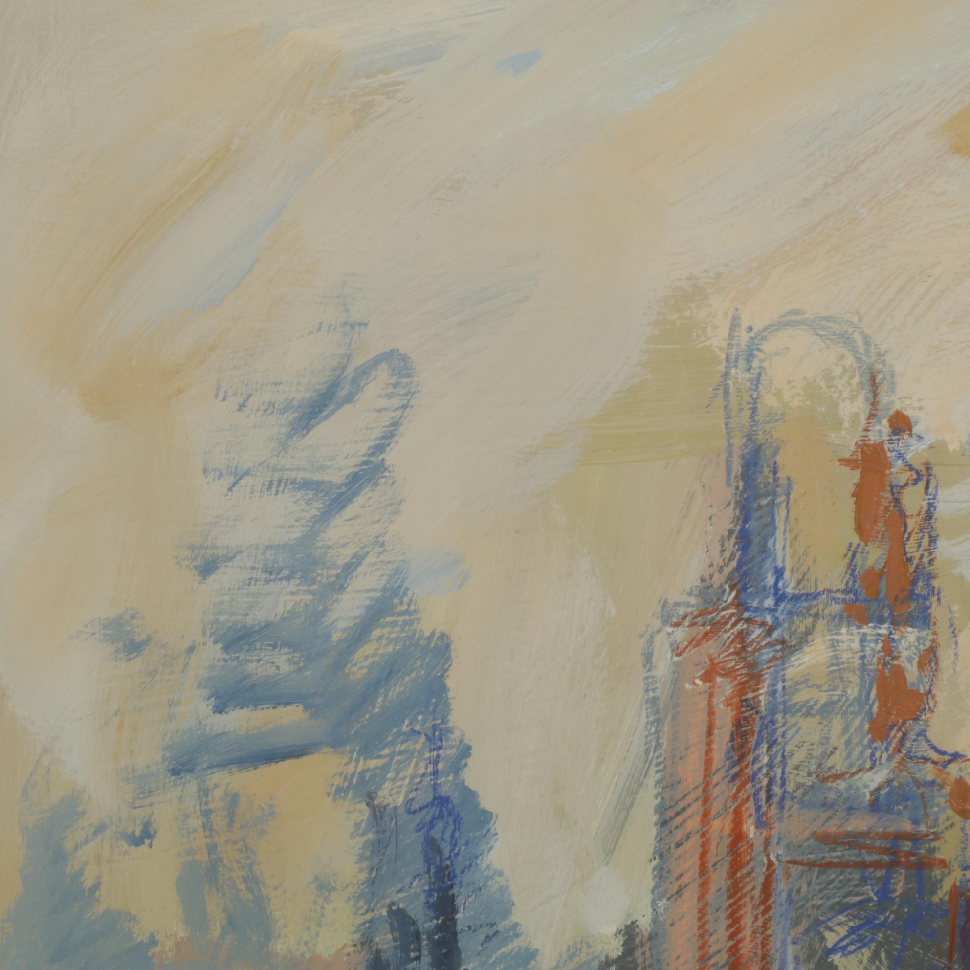 Mixed Media Abstract Landscape Attributed to James Pringle Cook