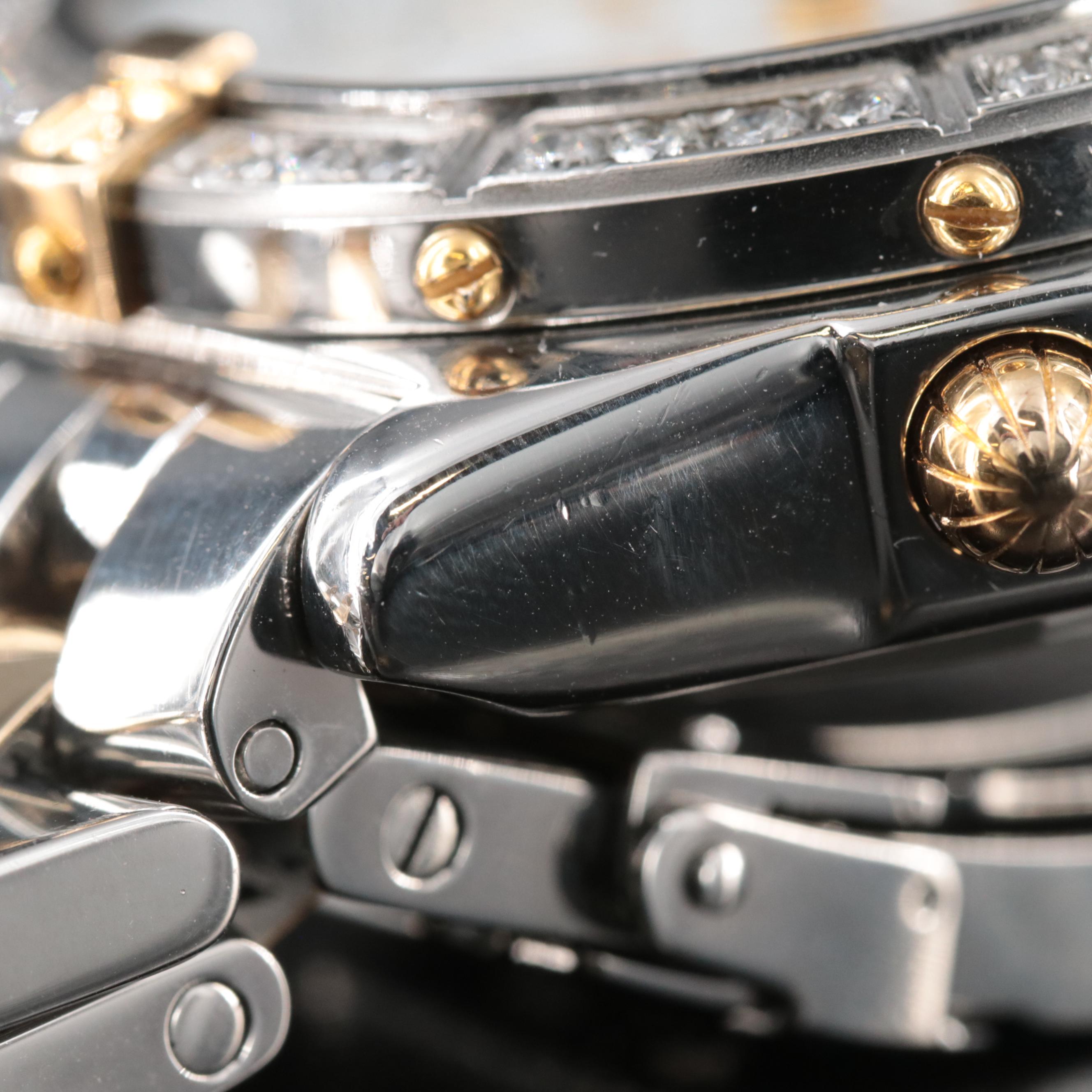 Breitling Crosswind 1.10 CTW Custom Diamond Bezel Chronograph Watch