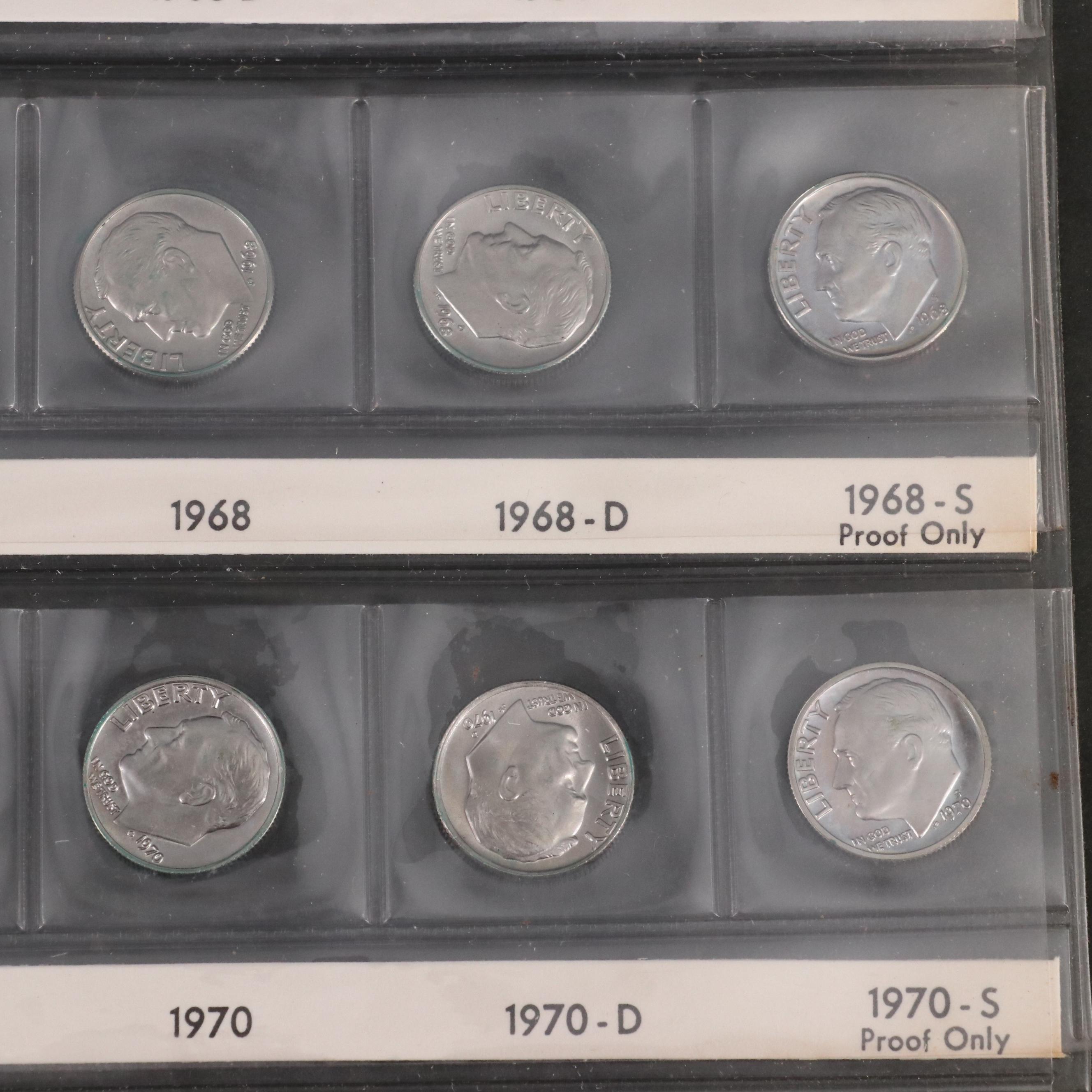 Complete Roosevelt Dime Collection 1946-1975 Plus Extra's