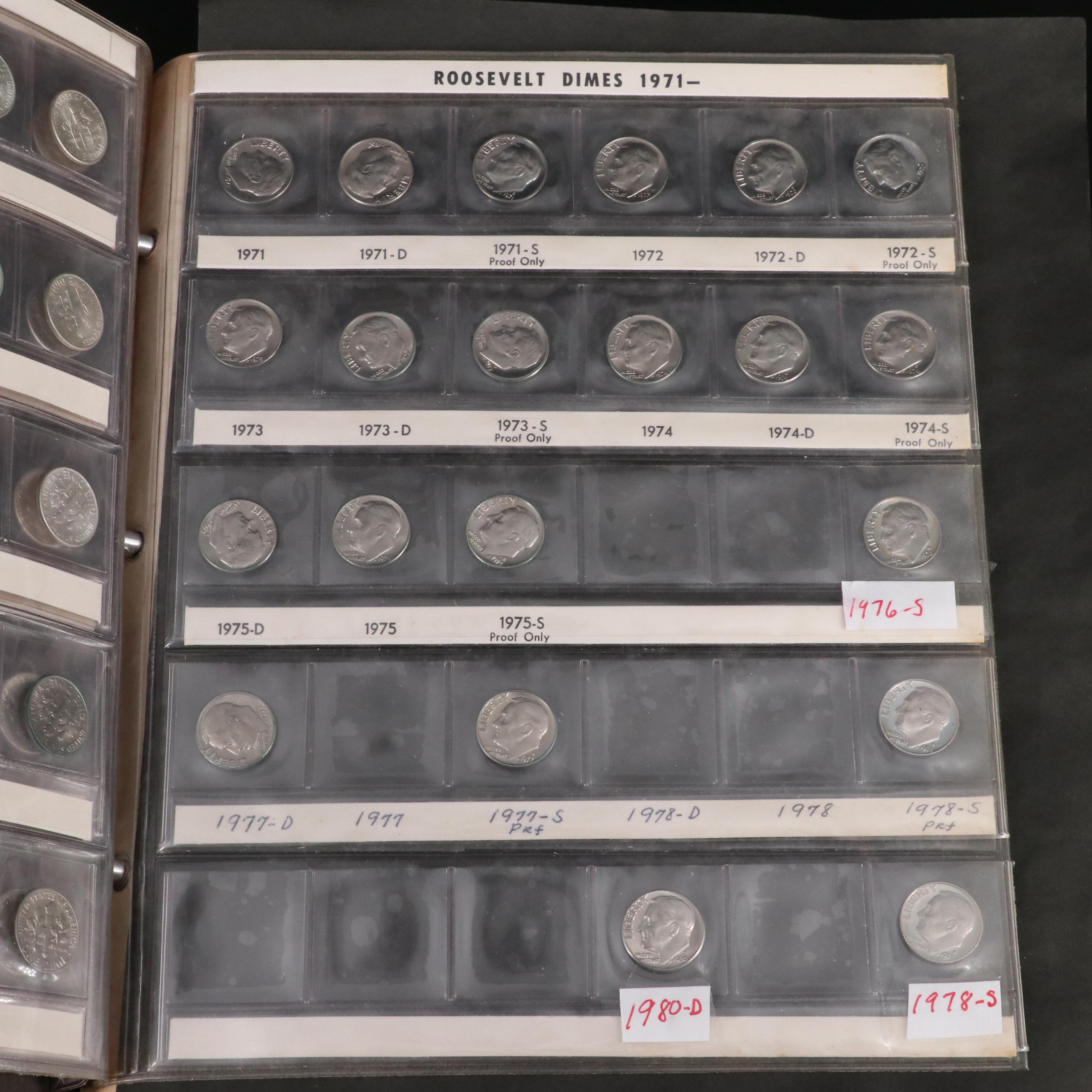 Complete Roosevelt Dime Collection 1946-1975 Plus Extra's