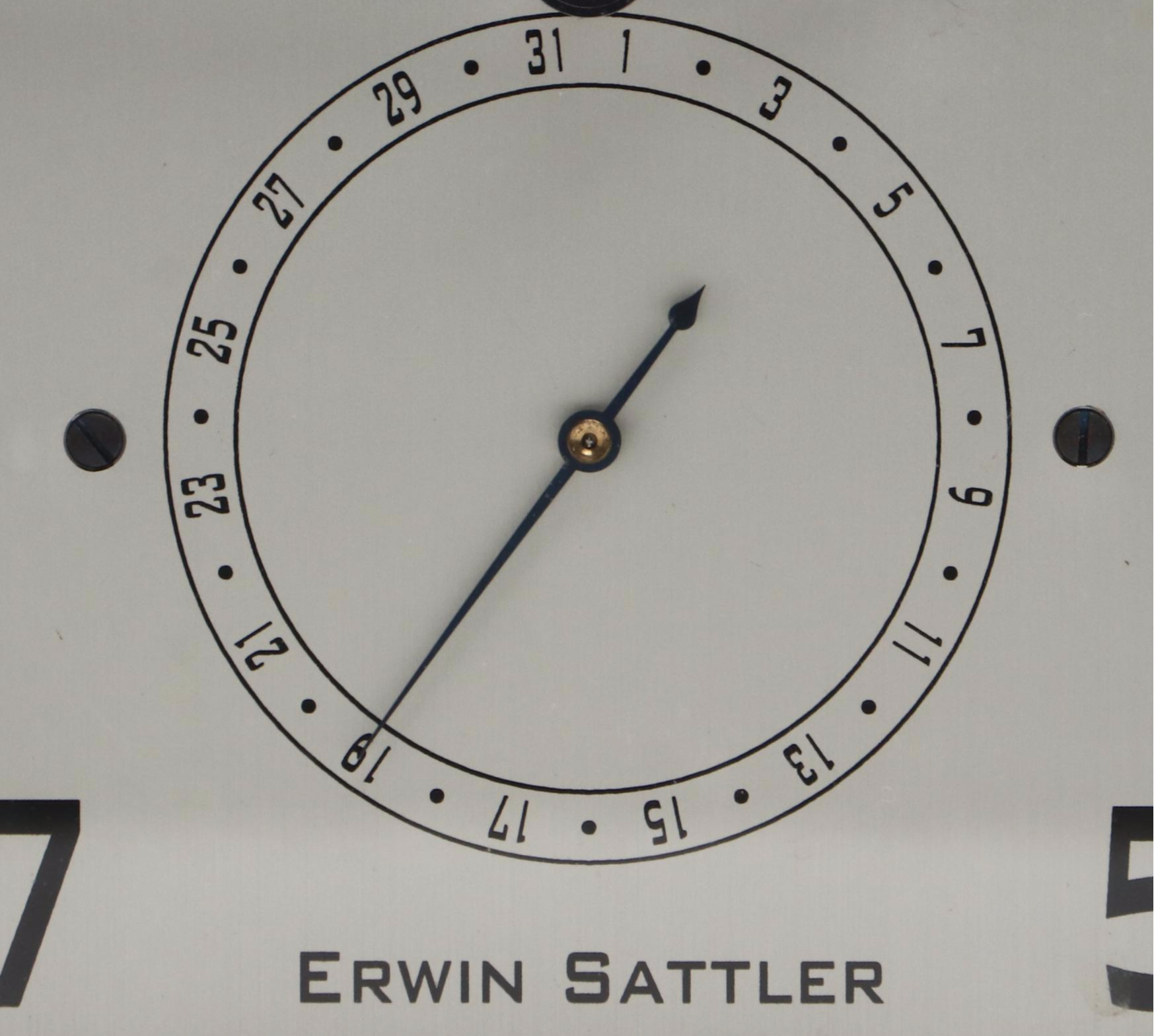 Erwin Sattler Model 1380 Wooden and Glass Table Clock
