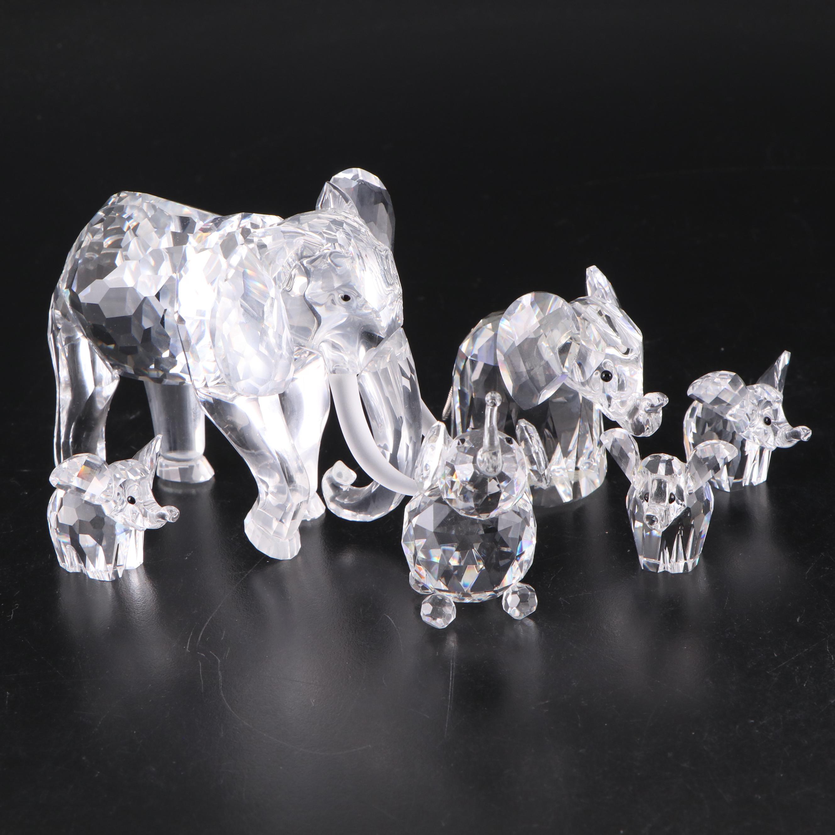 Swarovski Crystal Elephant Figurines