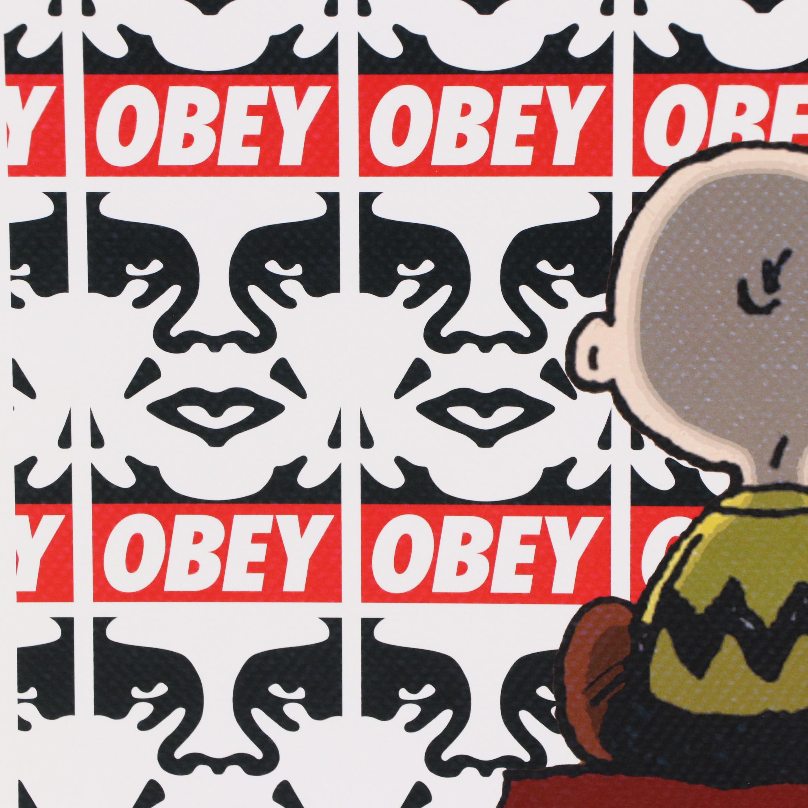 Death NYC Pop Art Graphic Print of Shepard Fairey x Charlie Brown, 2022