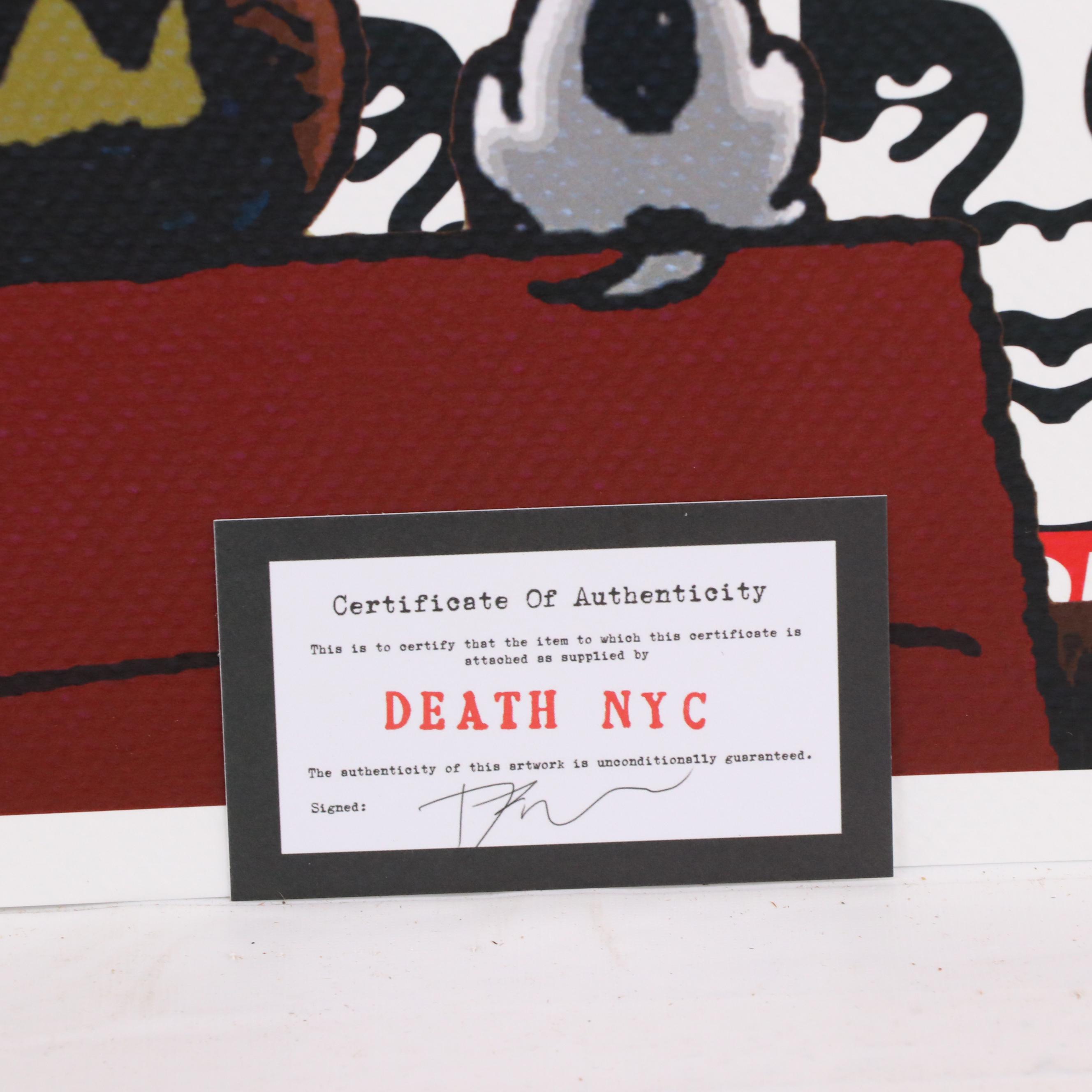 Death NYC Pop Art Graphic Print of Shepard Fairey x Charlie Brown, 2022