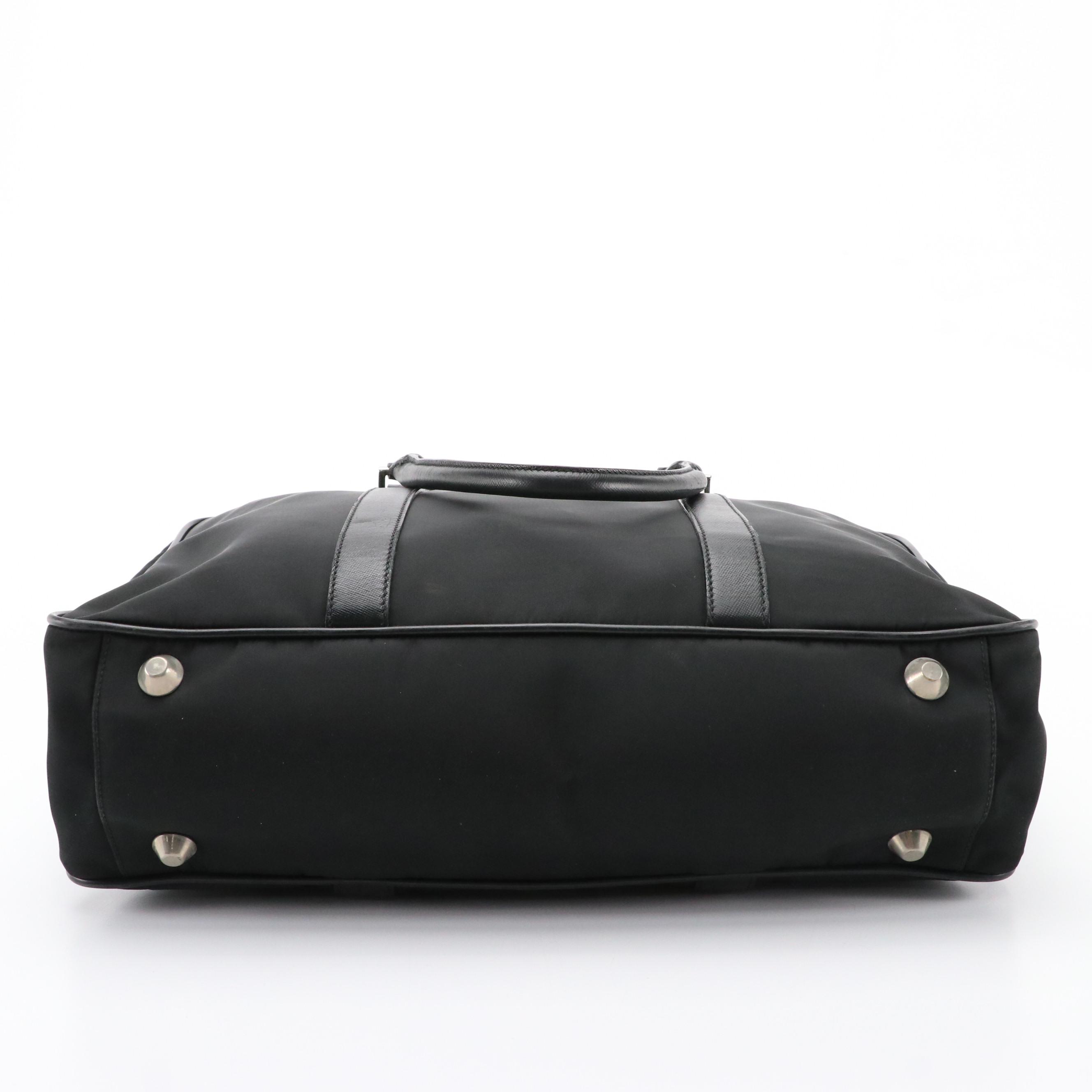 Prada Tessuto Nylon and Saffiano Leather Briefcase Carry-On