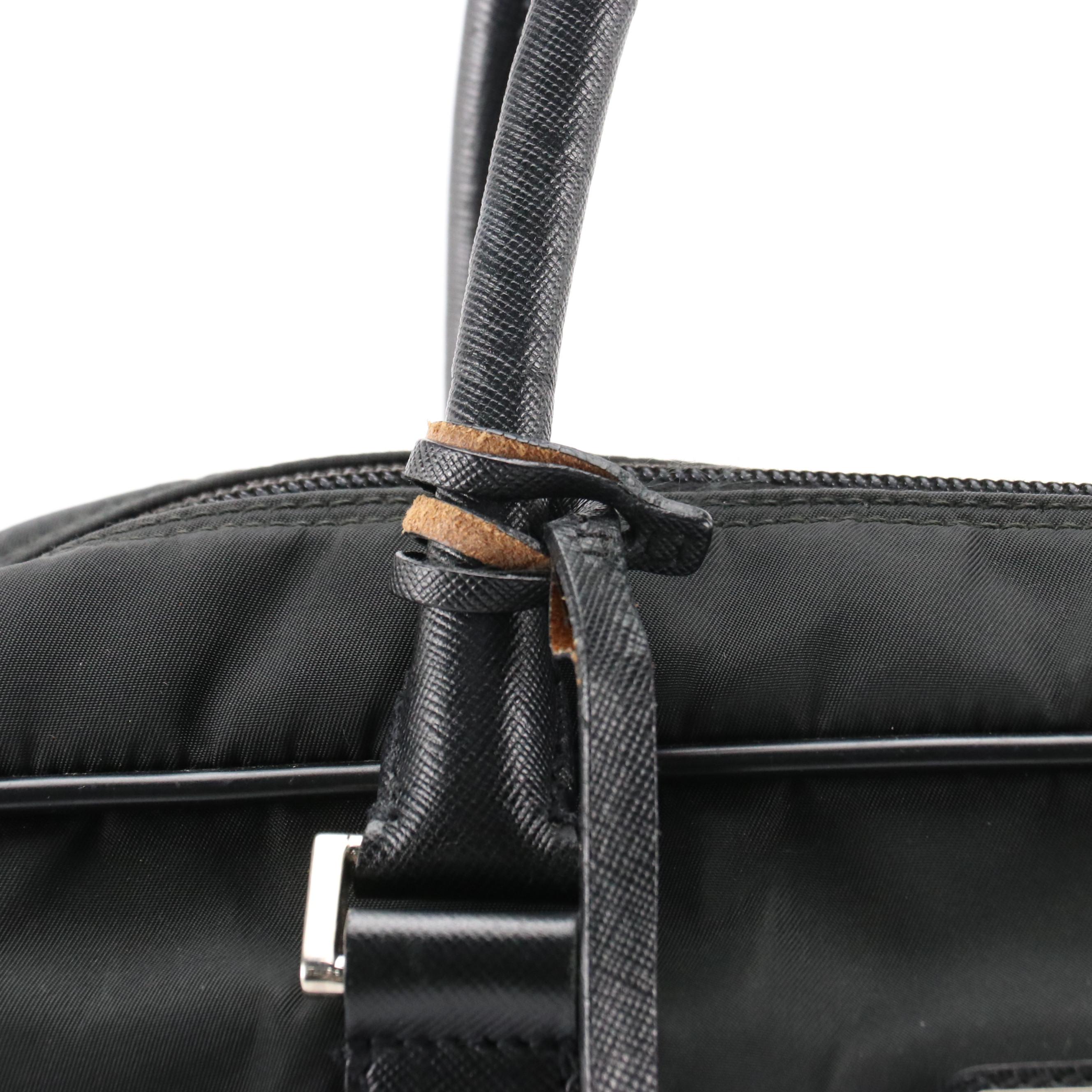 Prada Tessuto Nylon and Saffiano Leather Briefcase Carry-On