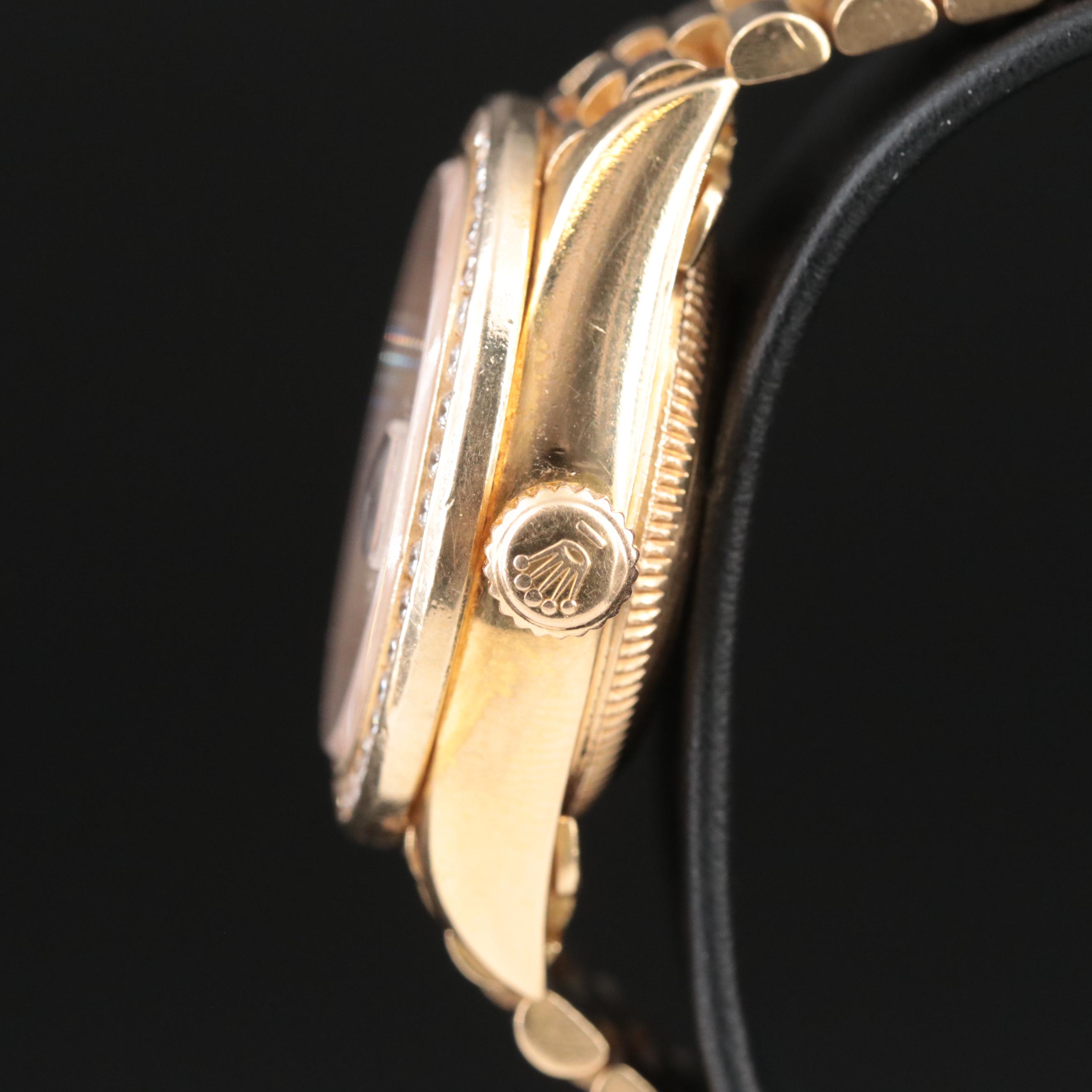 1995 Rolex Custom Diamond Dial and Bezel Datejust President Watch