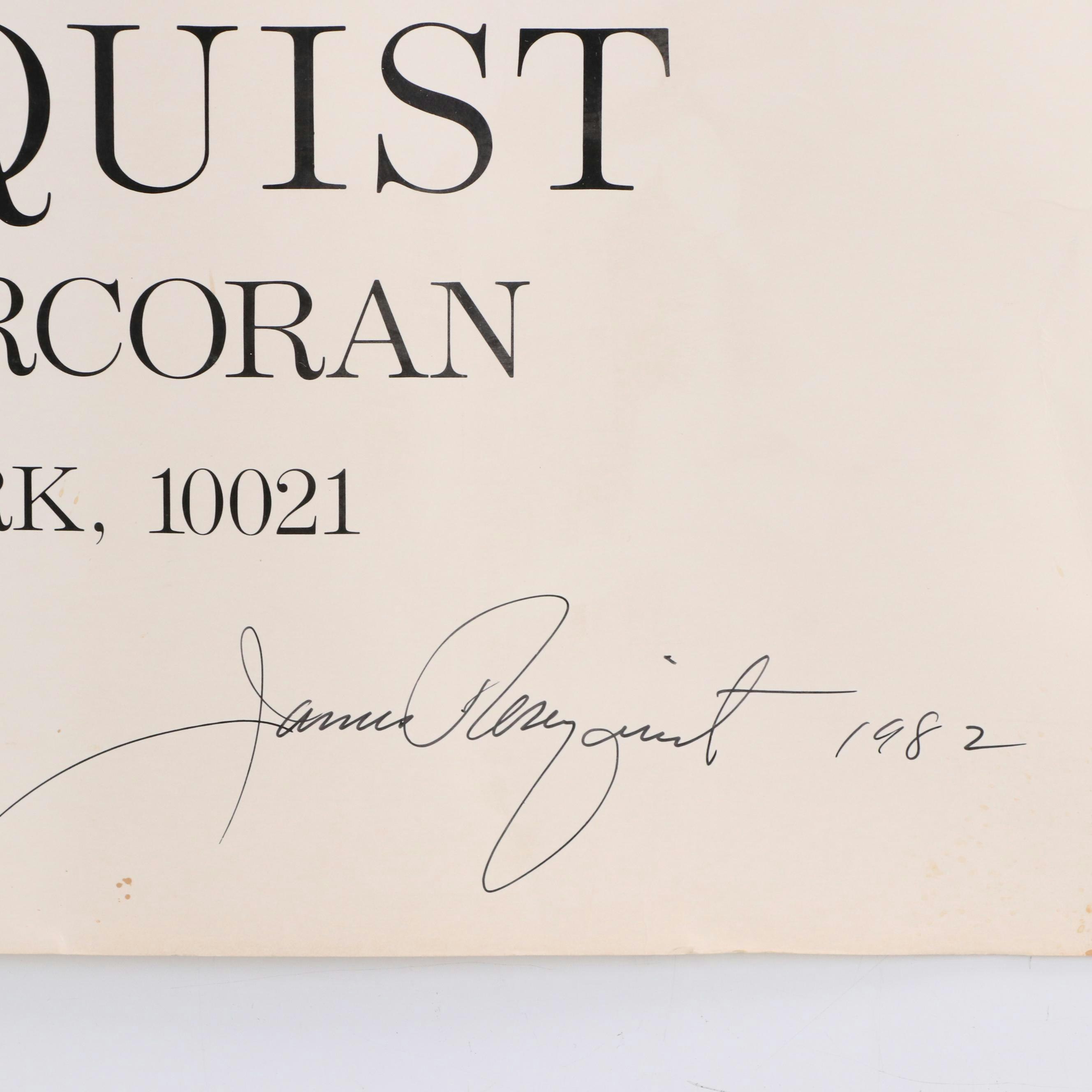 James Rosenquist Offset Lithograph Exhibition Poster, 1982