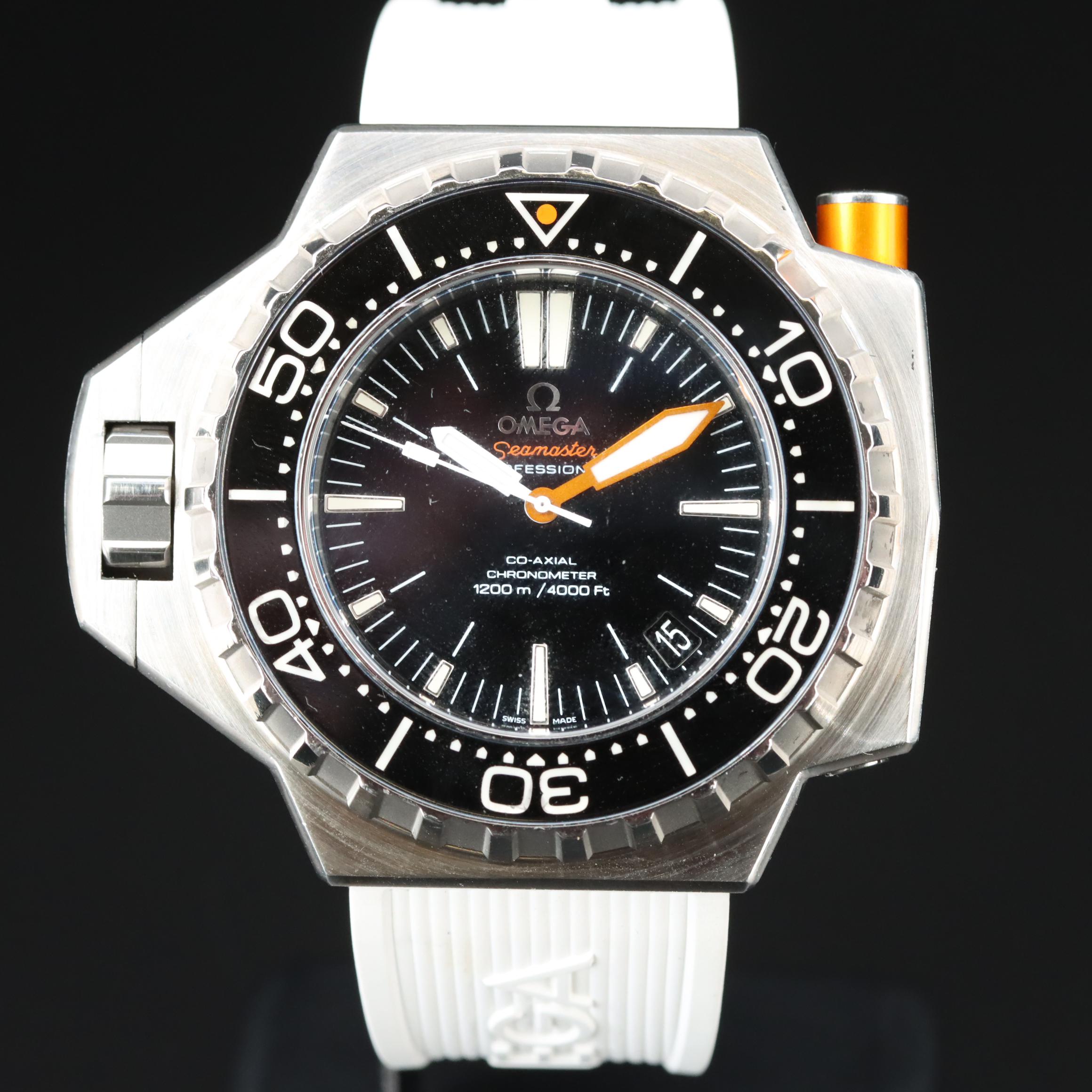 Omega Ploprof Diver Steel 48MM Black Automatic Watch