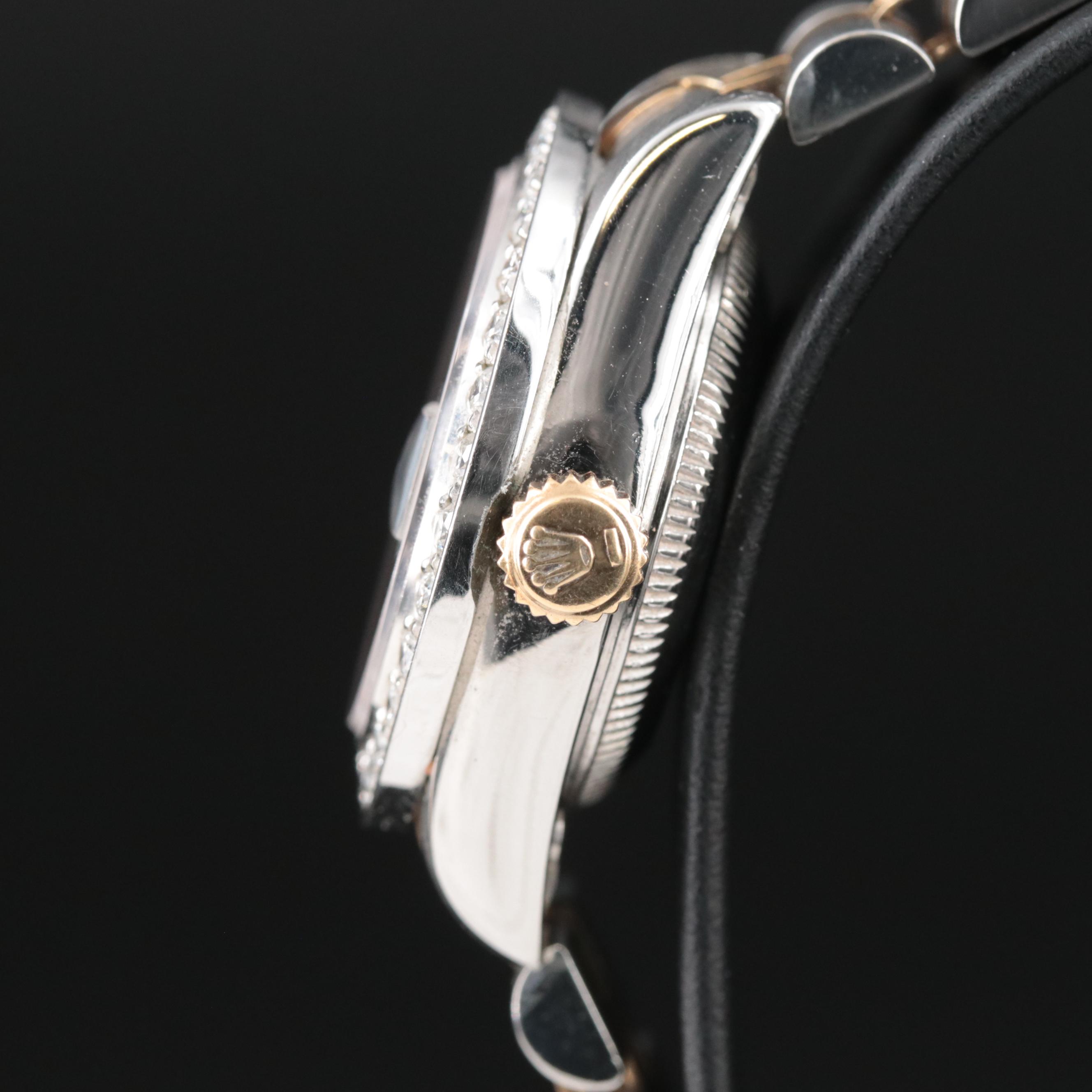 1993 Rolex 1.15 CTW Custom Diamond Dial and Bezel Datejust Watch