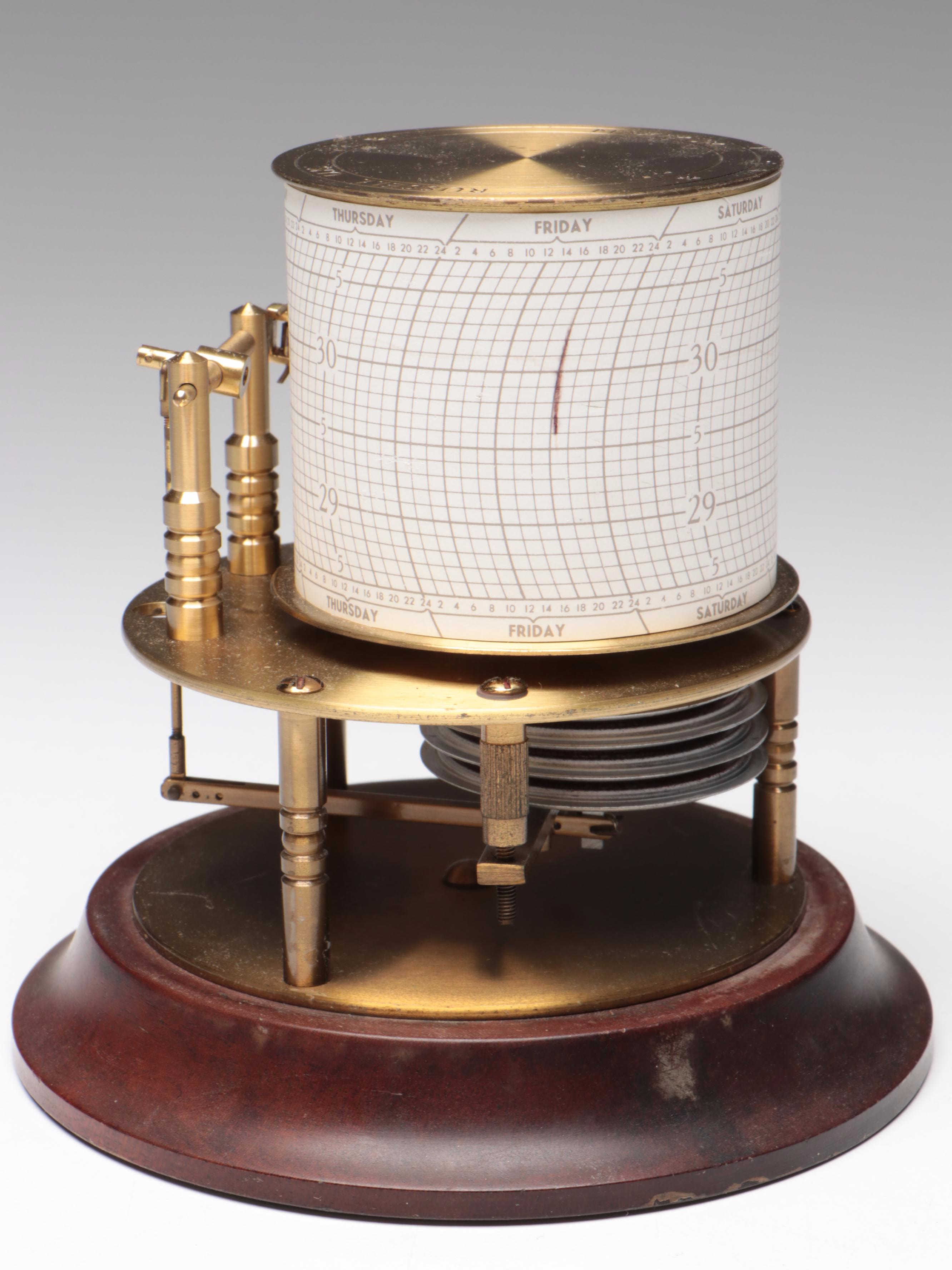 Russell Brass and Plastic Barograph Barometer
