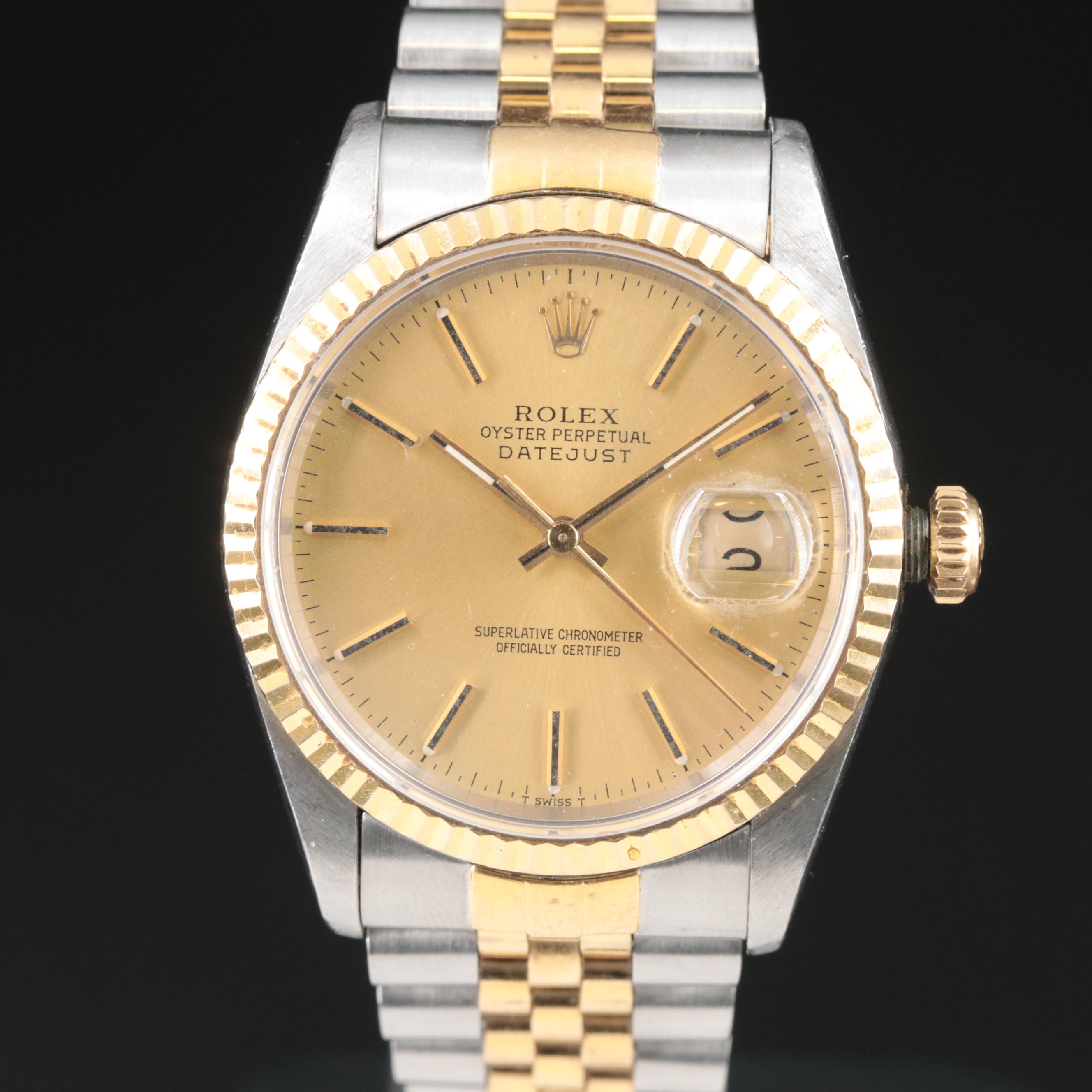 1991 Rolex Datejust Two-Tone Automatic Watch