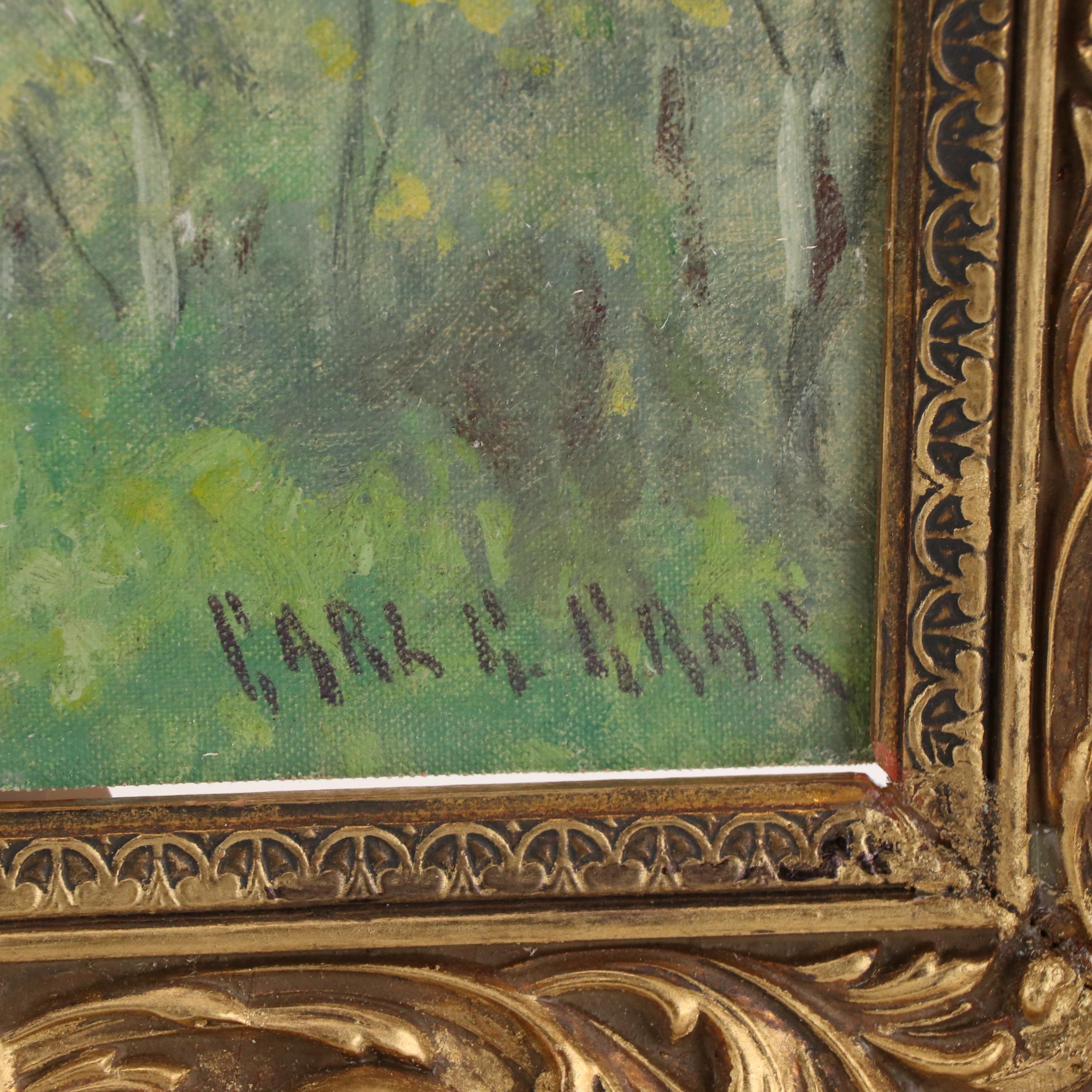 Carl Graf Woodland Landscape Oil Painting