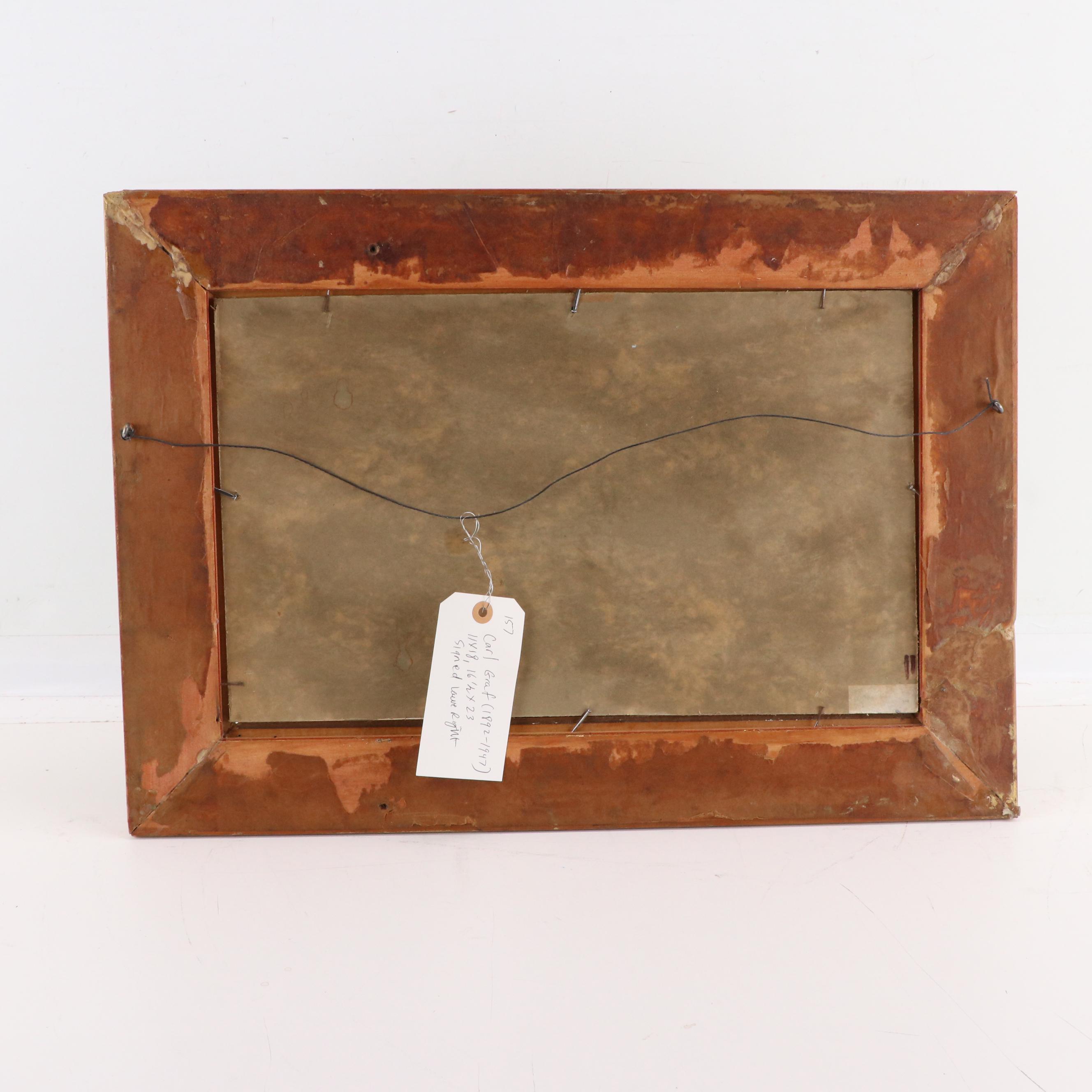 Carl Graf Woodland Landscape Oil Painting