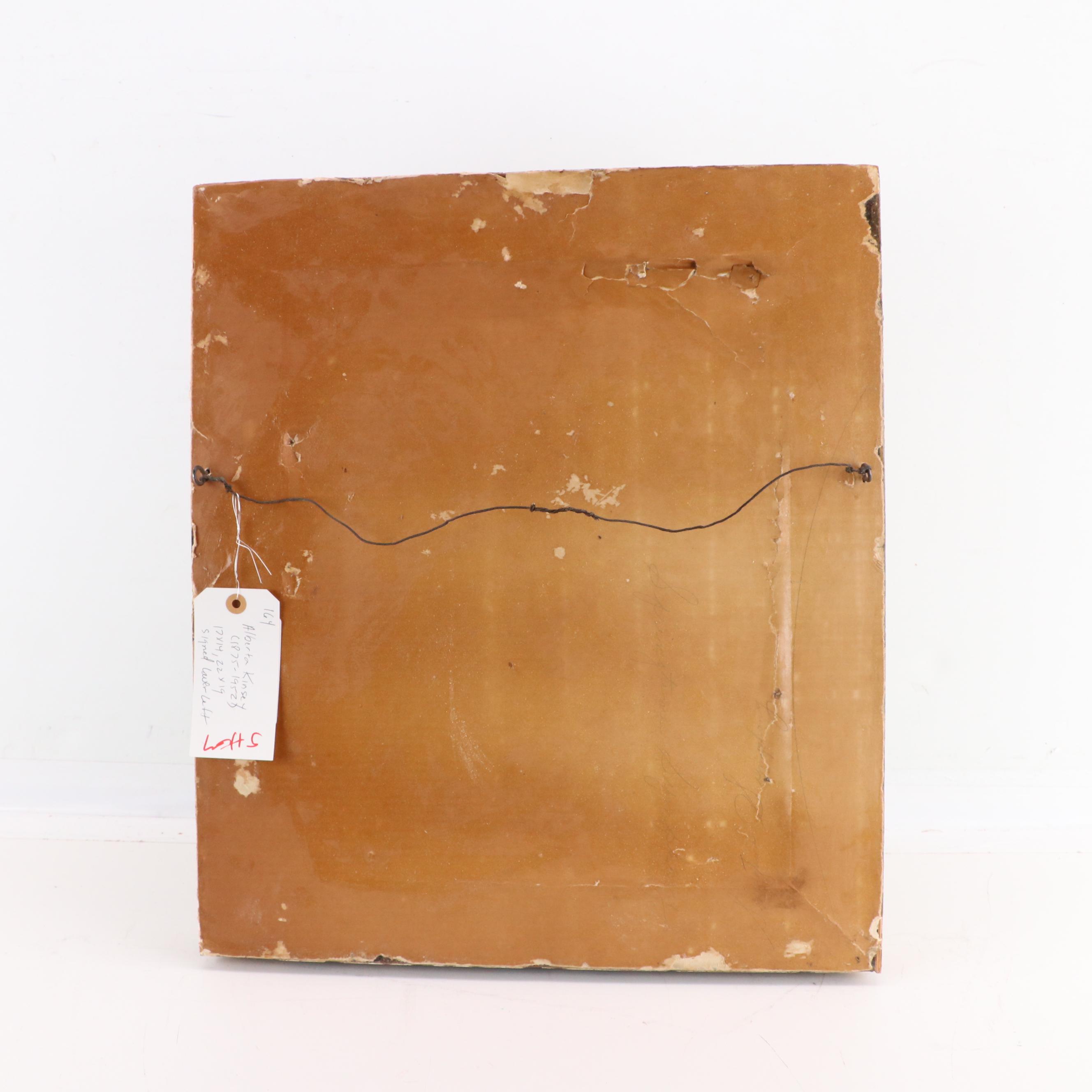 Alberta Kinsey Oil Painting of Courtyard With Stairwell