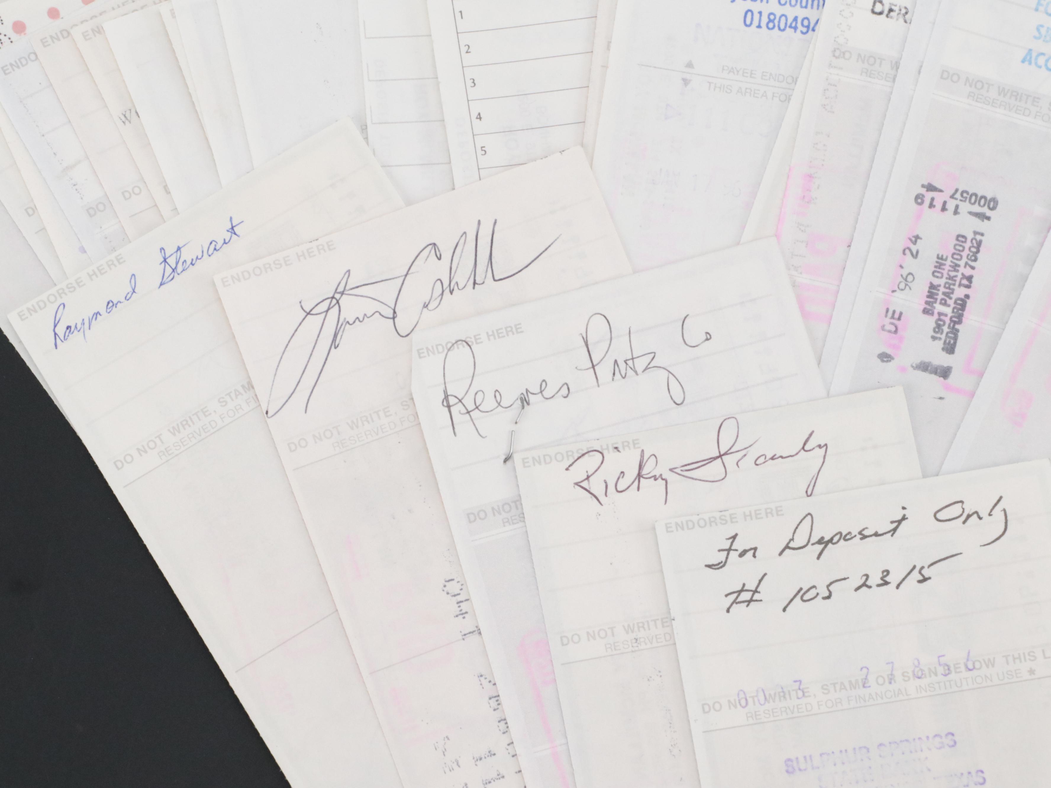 Roy McMillan Signed Personal Checks, Late 20th Century
