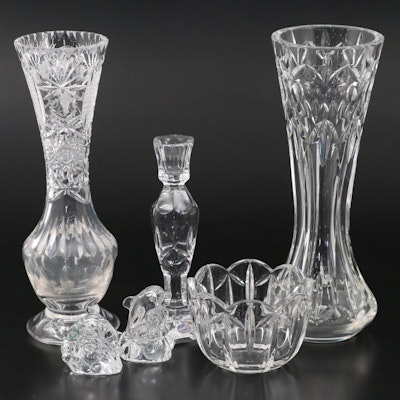 Gorham with Other Crystal Vase, Figurines, Bowl and Candlestick
