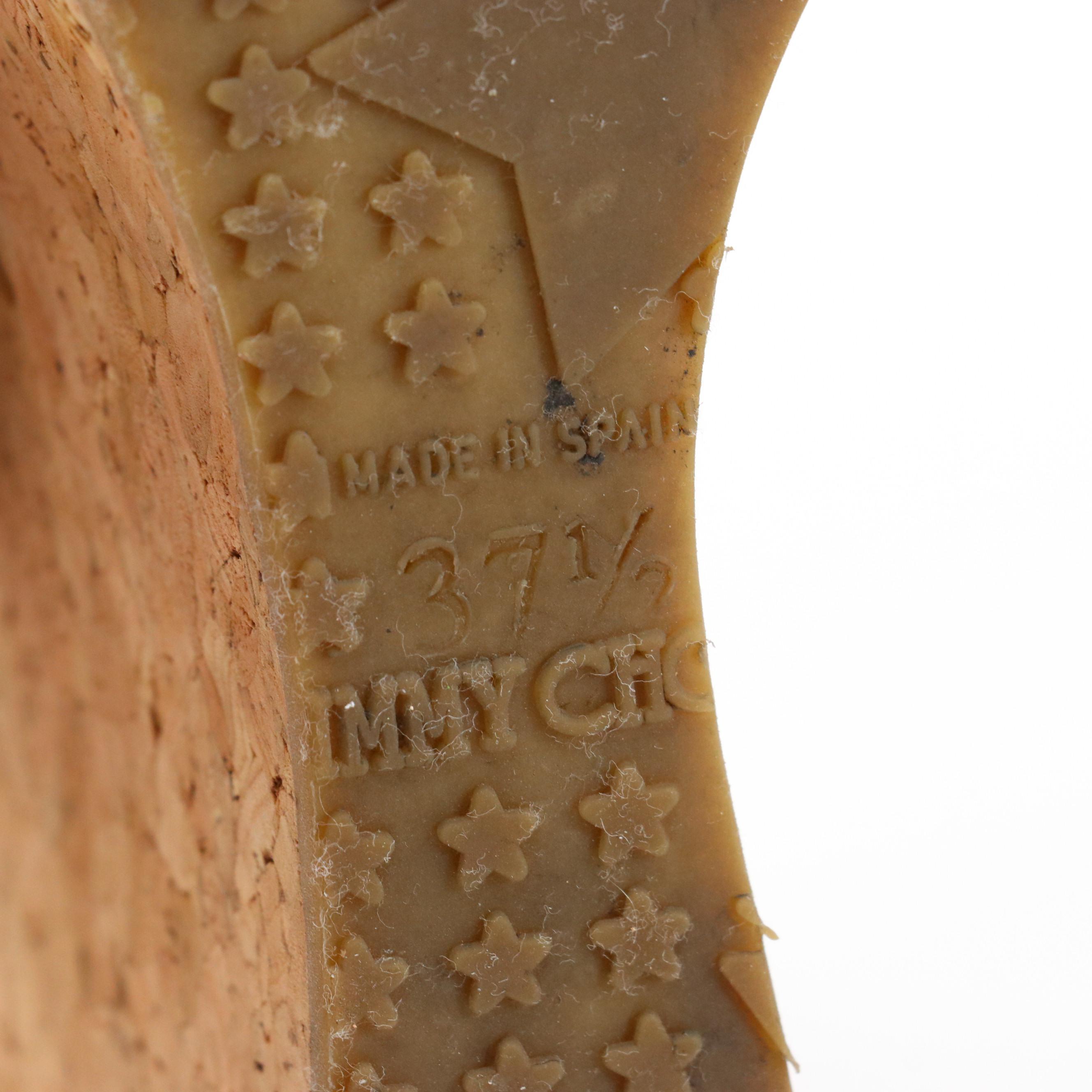 Jimmy Choo Pepina Peep-Toe Cork Wedges in Snake Embossed Leather