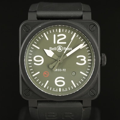 Bell & Ross Aviation Instruments Military S-Tec Ceramic Automatic Wristwatch
