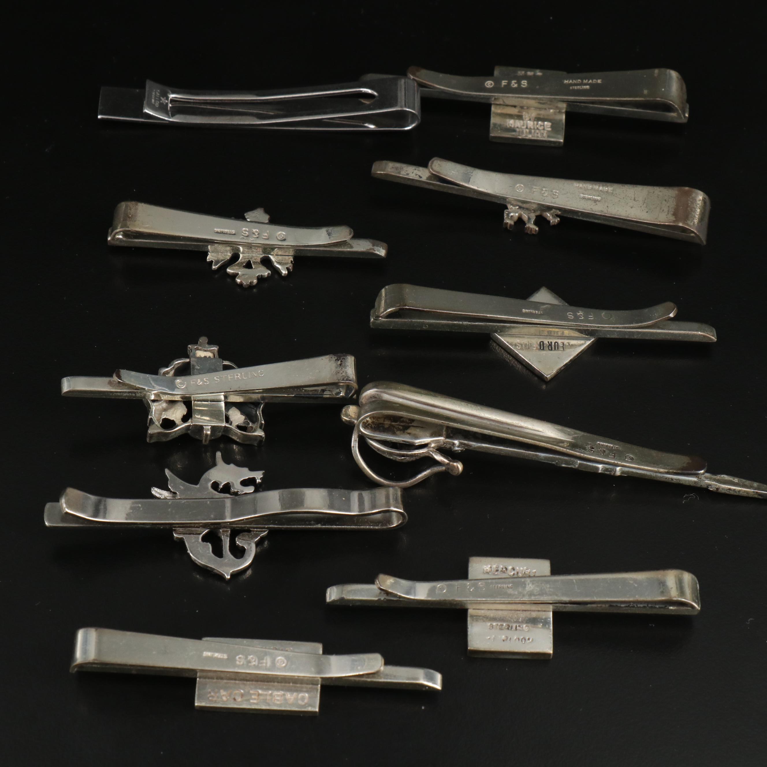 Vintage Cufflinks, Tie Bars and Button Studs Including Sterling