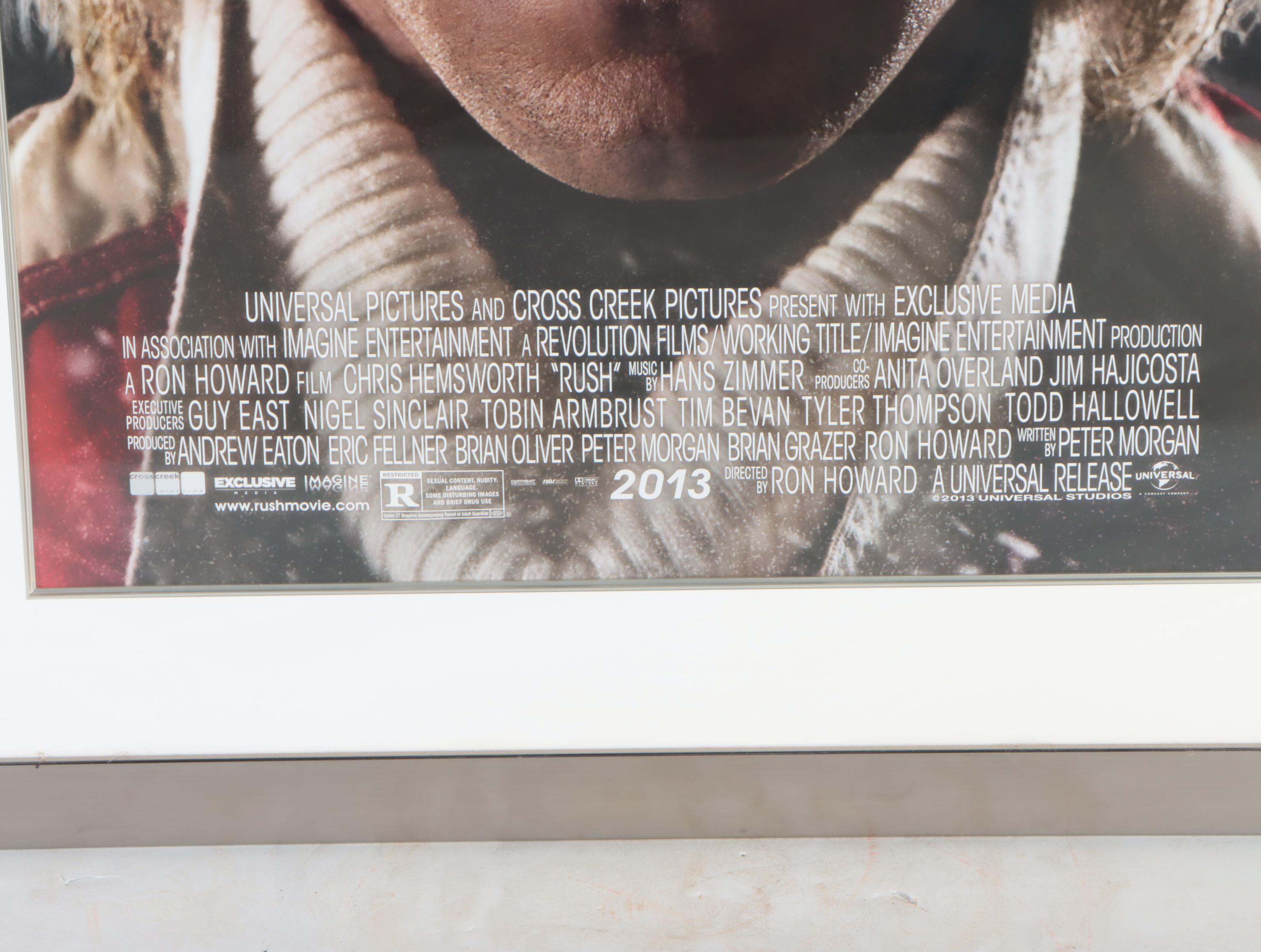 "Rush" Movie Poster Featuring Chris Hemsworth, 2013