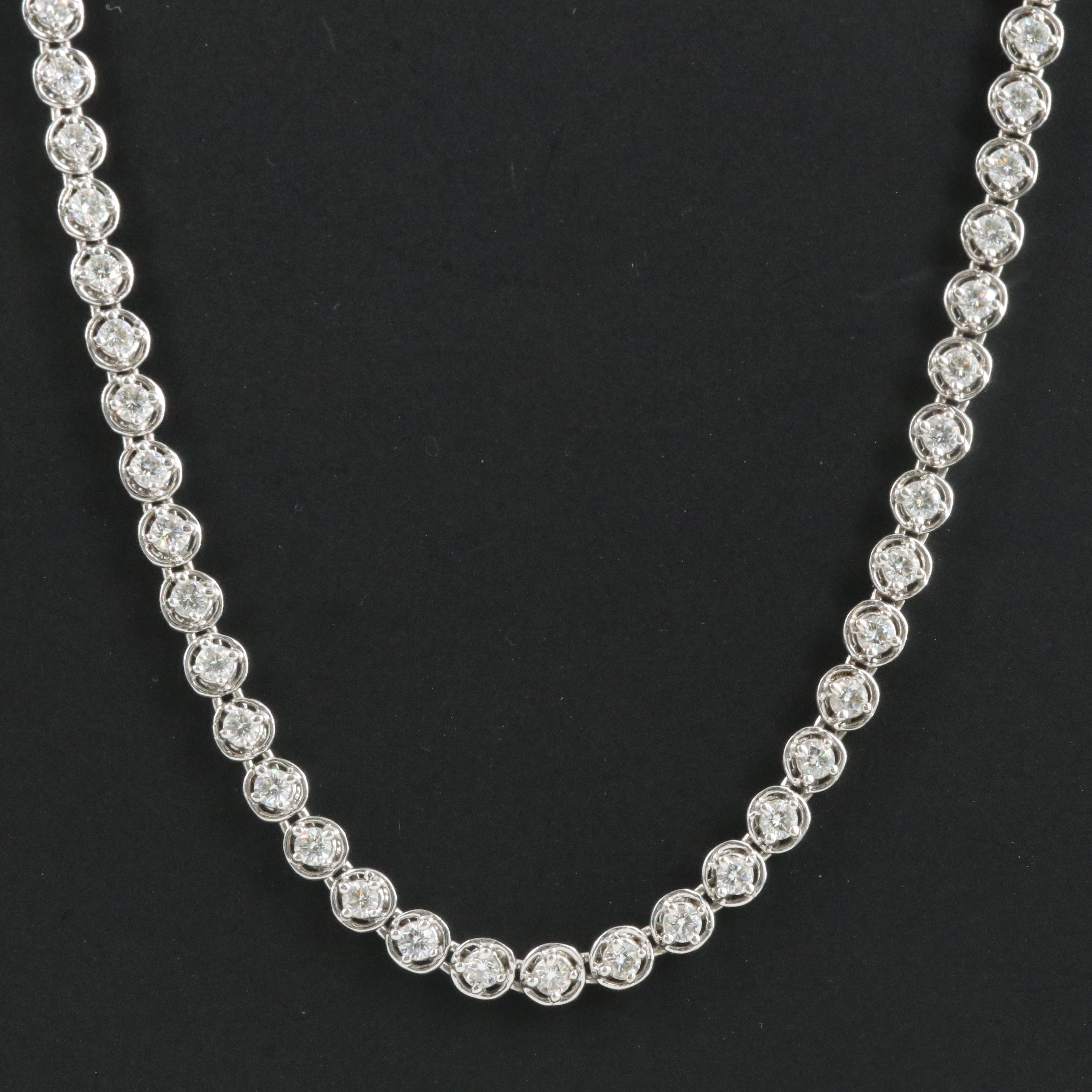 18K 8.21 CTW Diamond Line Necklace
