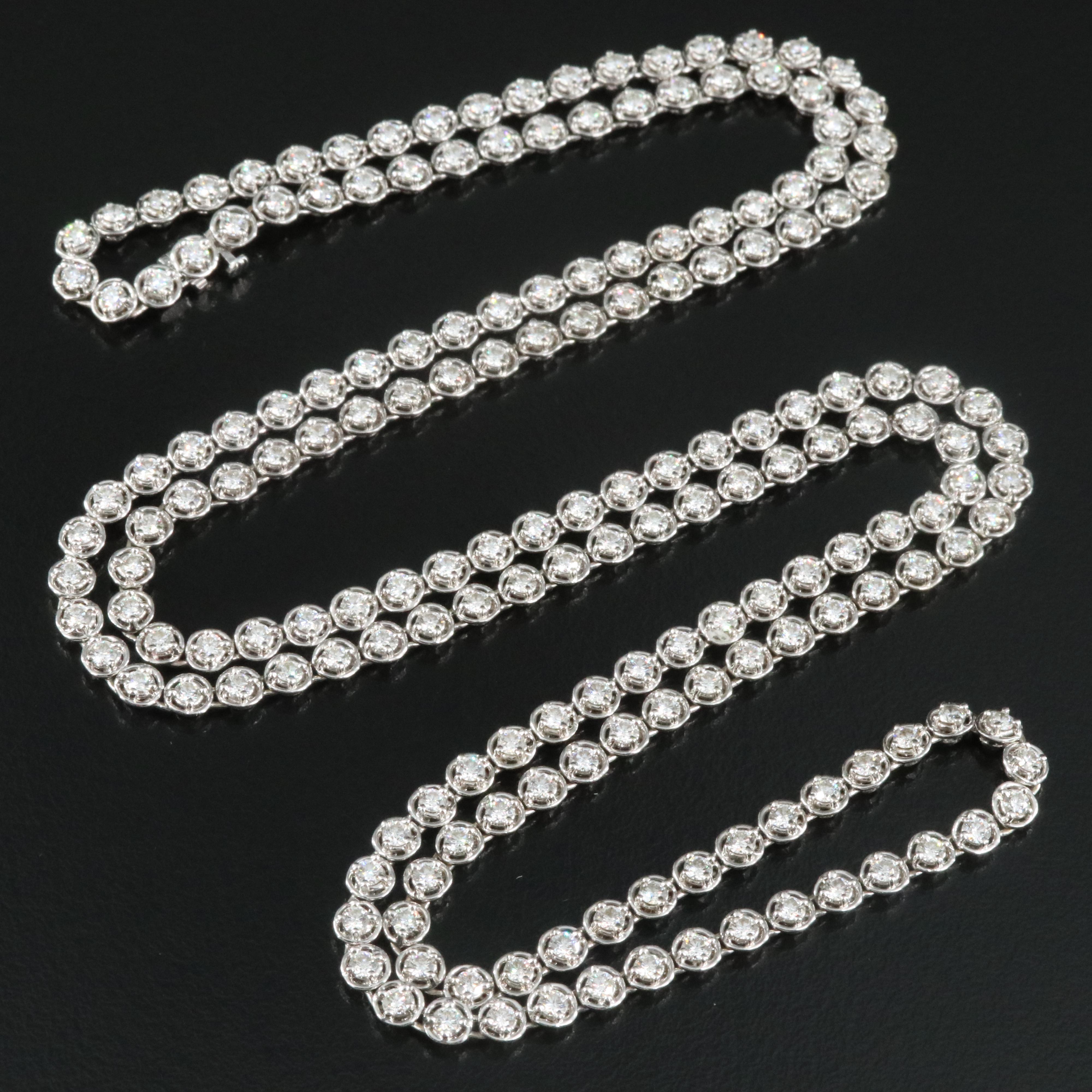 18K 8.21 CTW Diamond Line Necklace