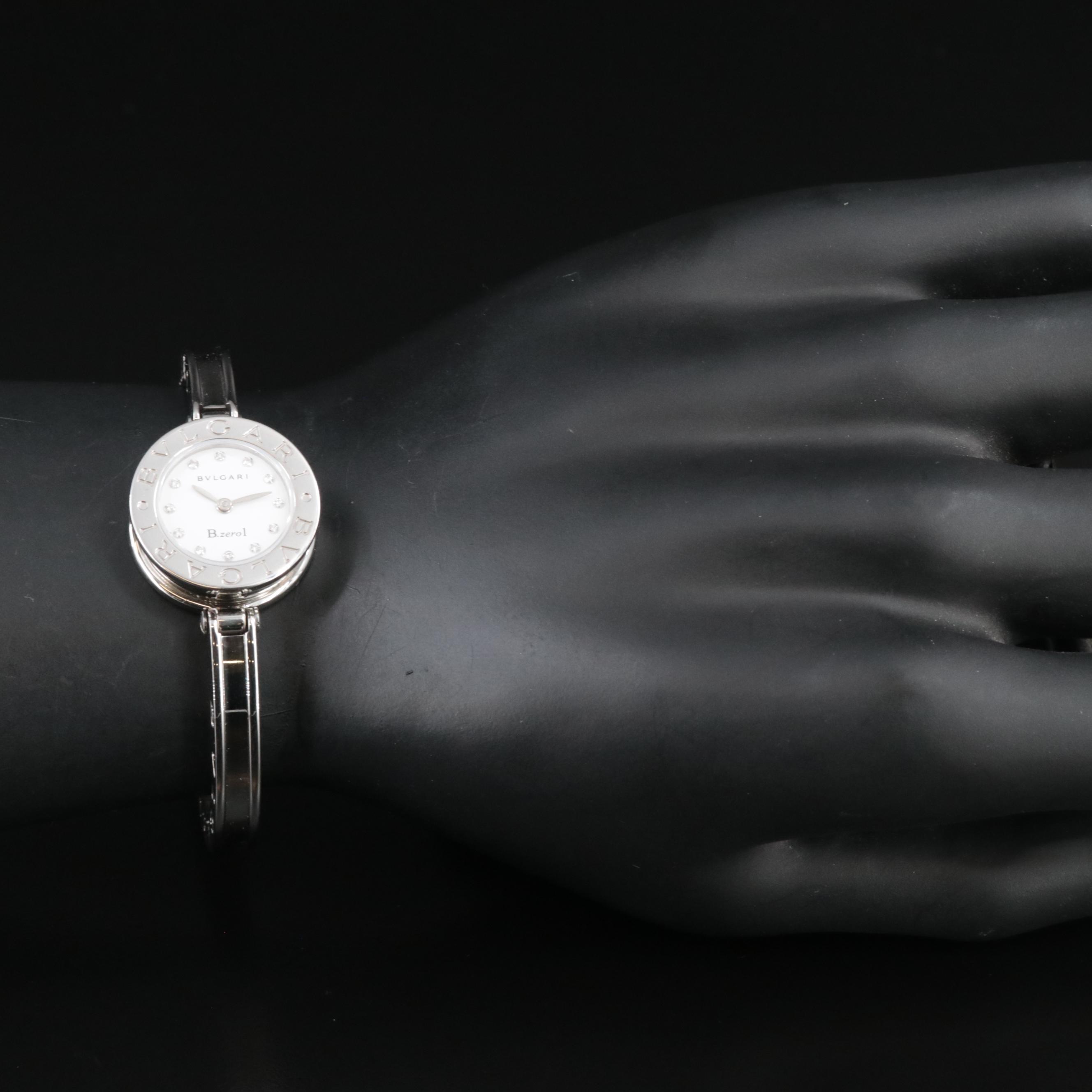 BVLGARI B.Zero1 Diamond Dial Stainless Steel Watch