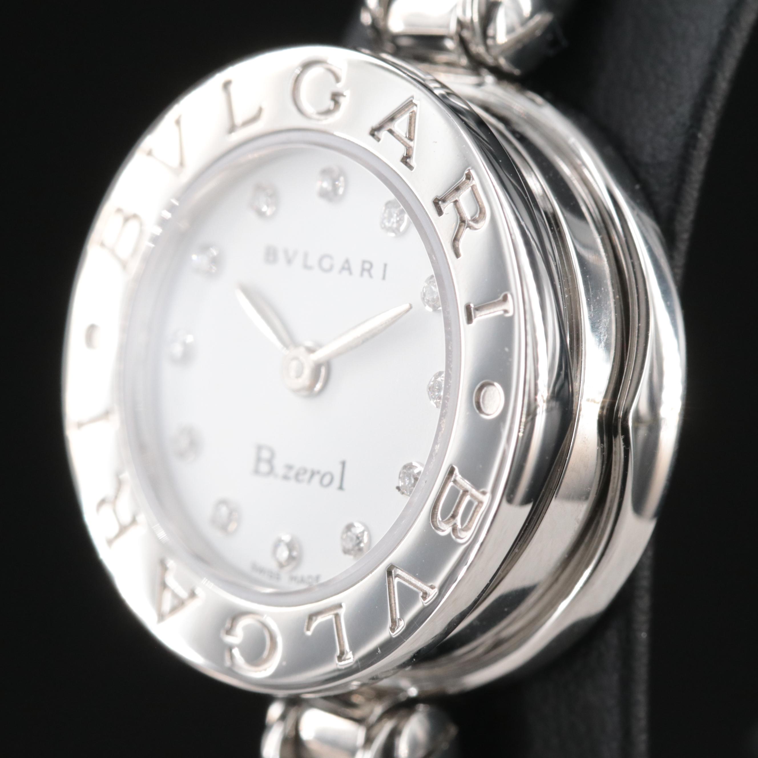 BVLGARI B.Zero1 Diamond Dial Stainless Steel Watch