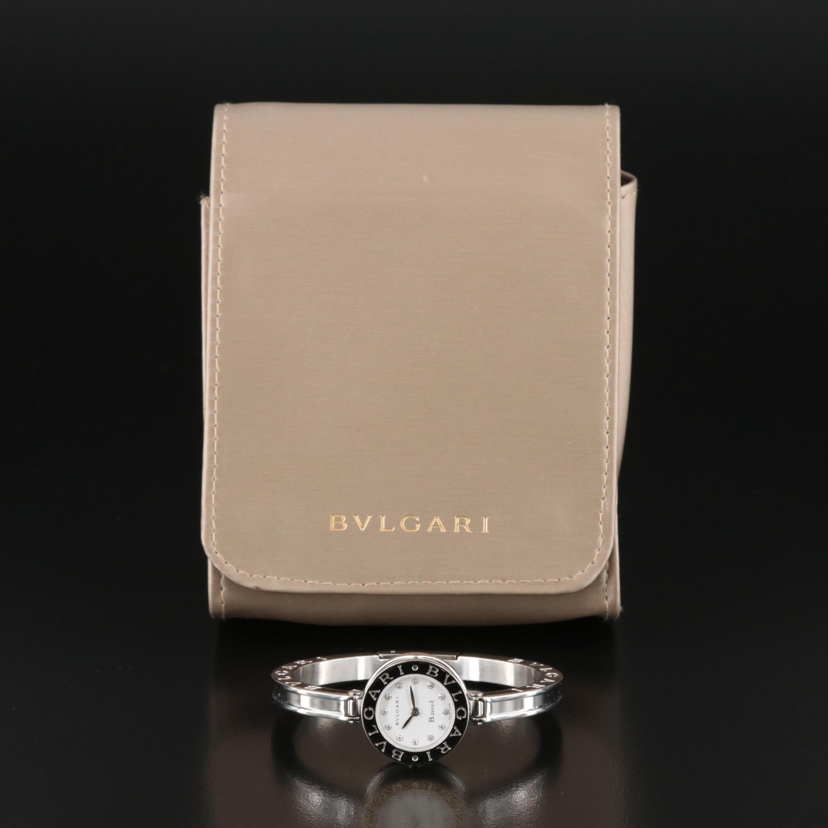 BVLGARI B.Zero1 Diamond Dial Stainless Steel Watch