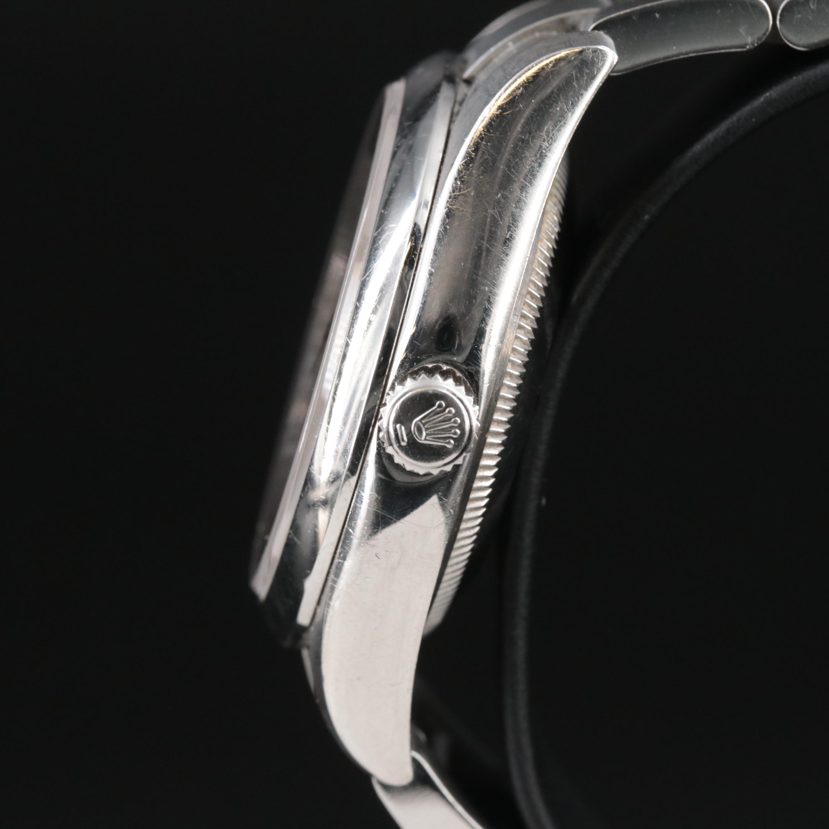 Rolex Air King Blue Bar Automatic Watch