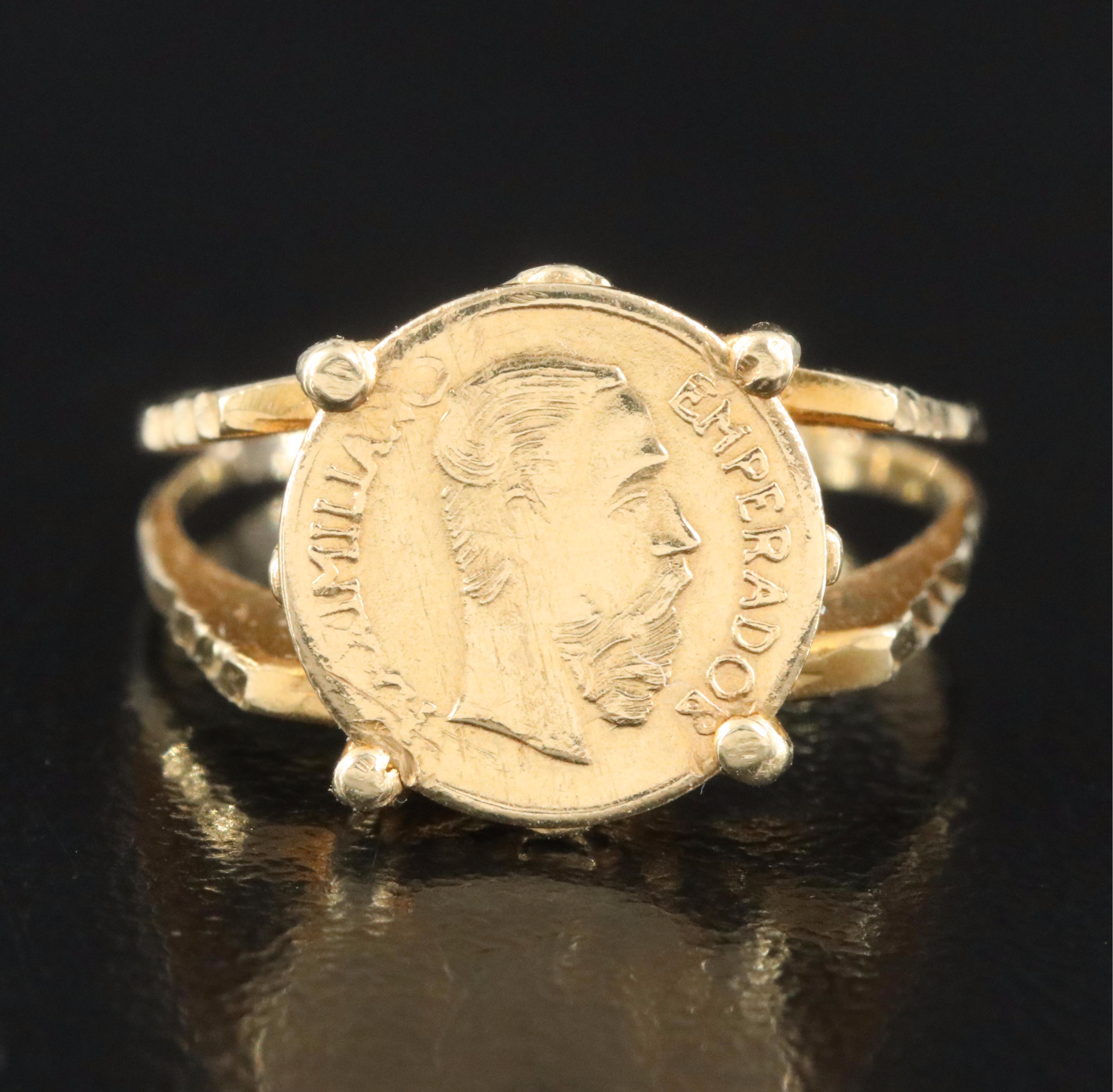 14K Ring with Fantasy Token Coin