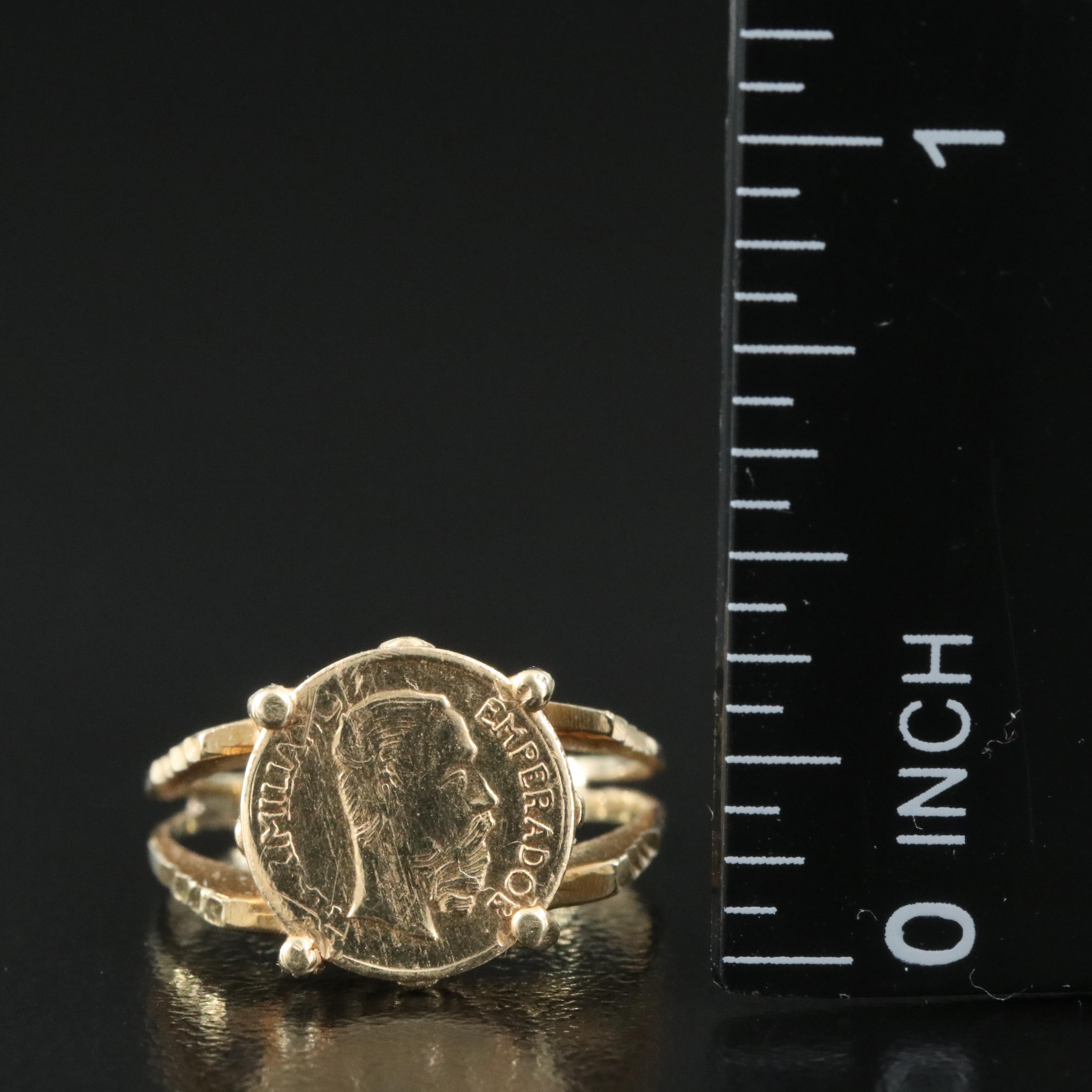 14K Ring with Fantasy Token Coin