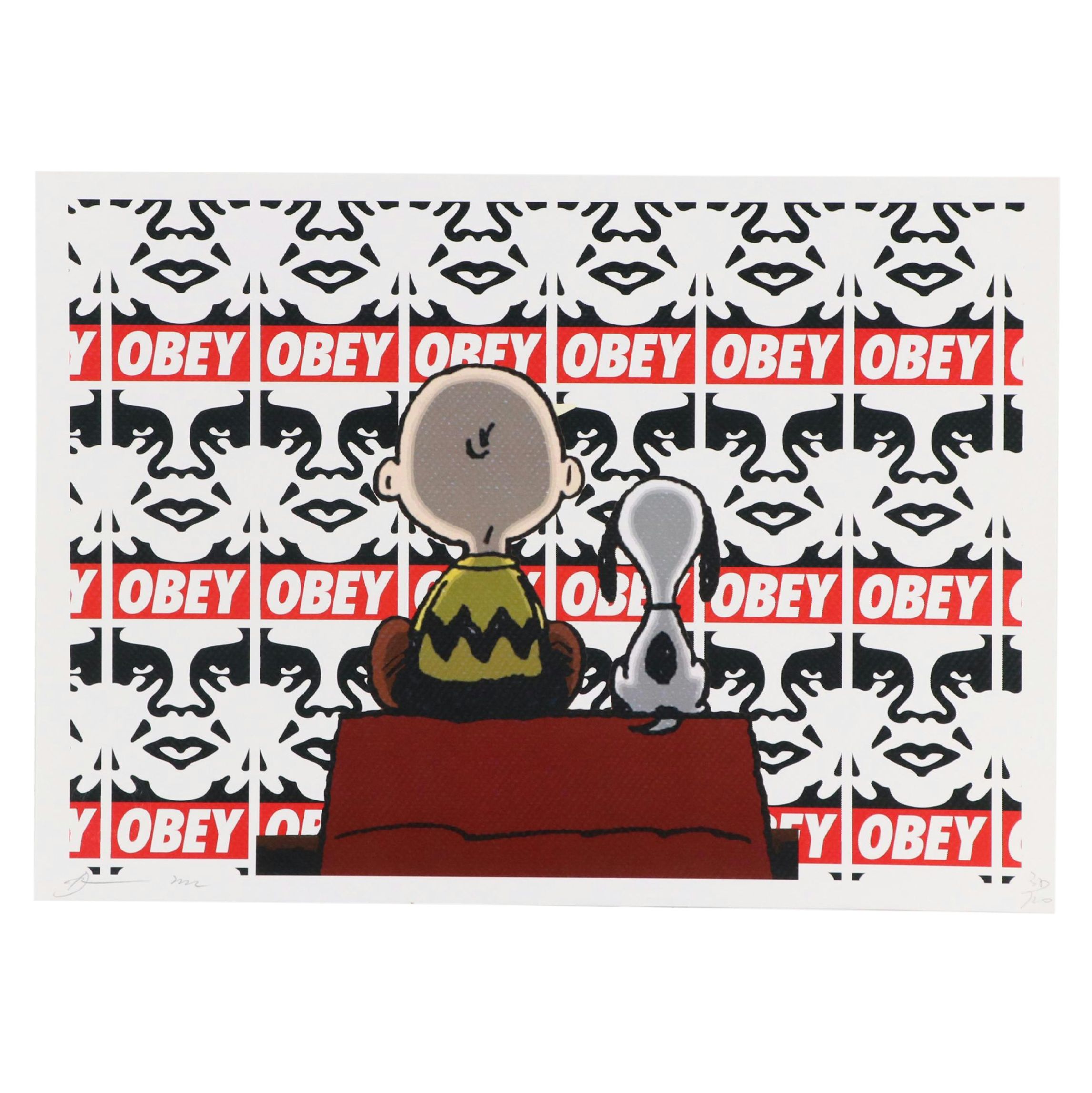 Death NYC Pop Art Graphic Print of Shepard Fairey x Charlie Brown, 2022