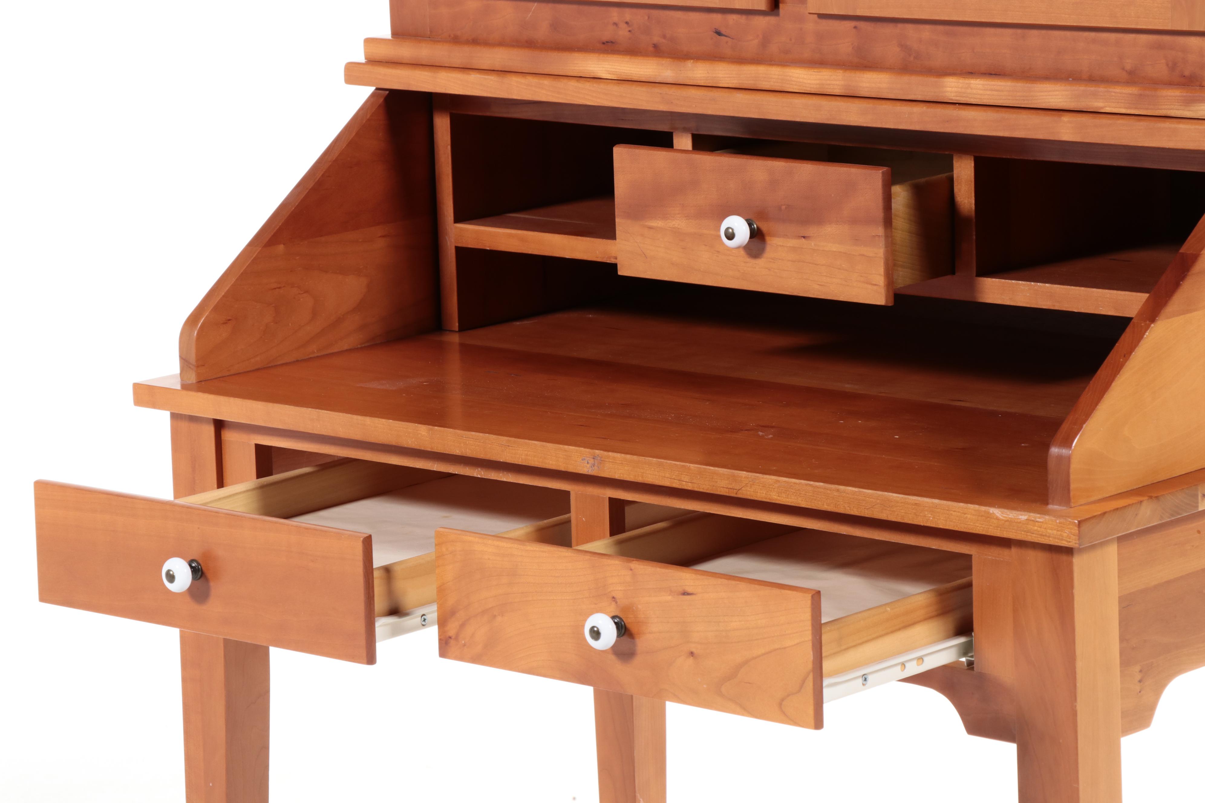 Shaker Style Cherry Finish Secretary Desk