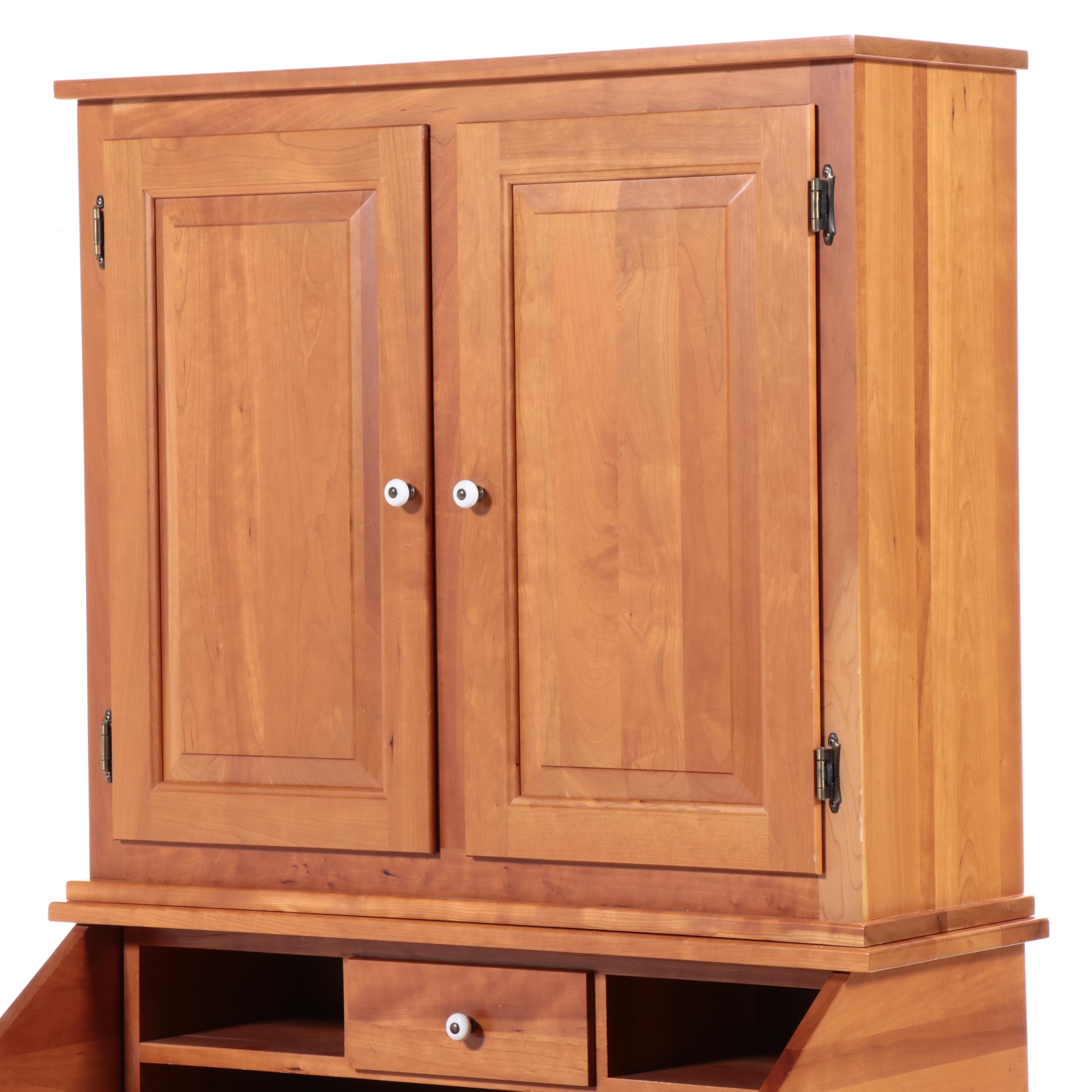 Shaker Style Cherry Finish Secretary Desk