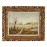 Louis Peyrat Countryside Landscape Oil Painting