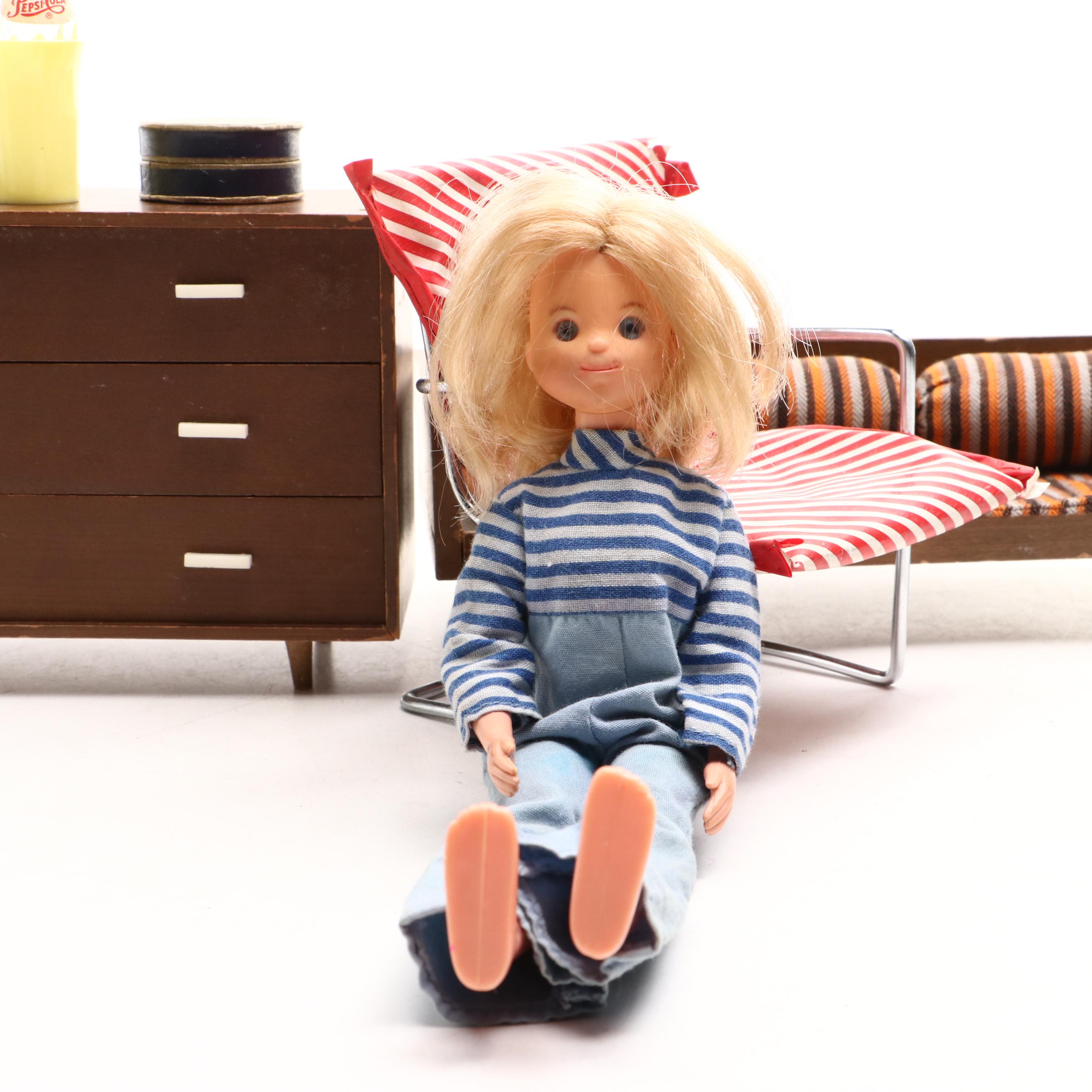 Mattel "Barbie" with Other Dolls and Accessories, Mid to Late 20th Century