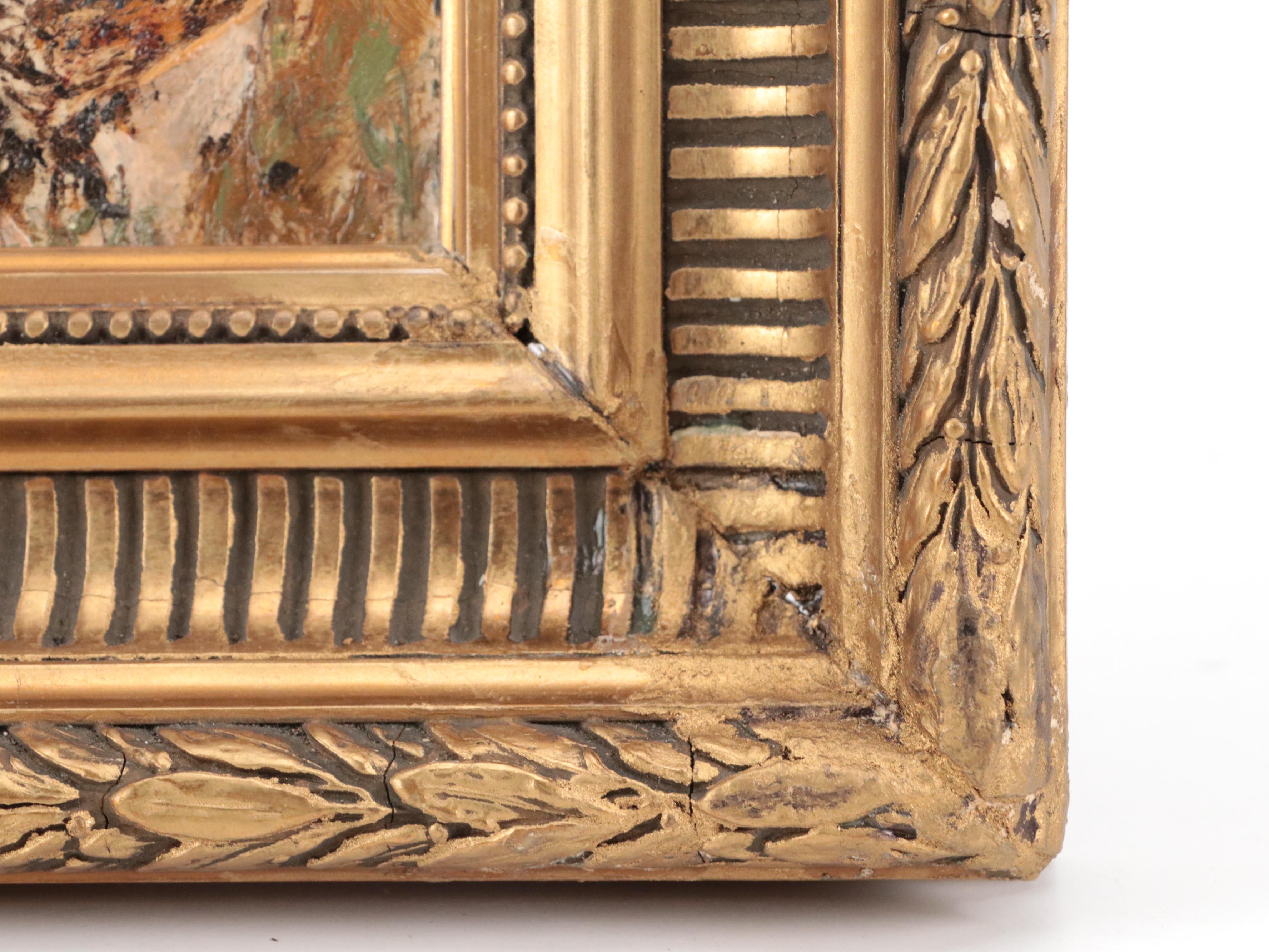 Arnold Blanch Oil Painting of Burrow Owl Family, Mid-20th Century