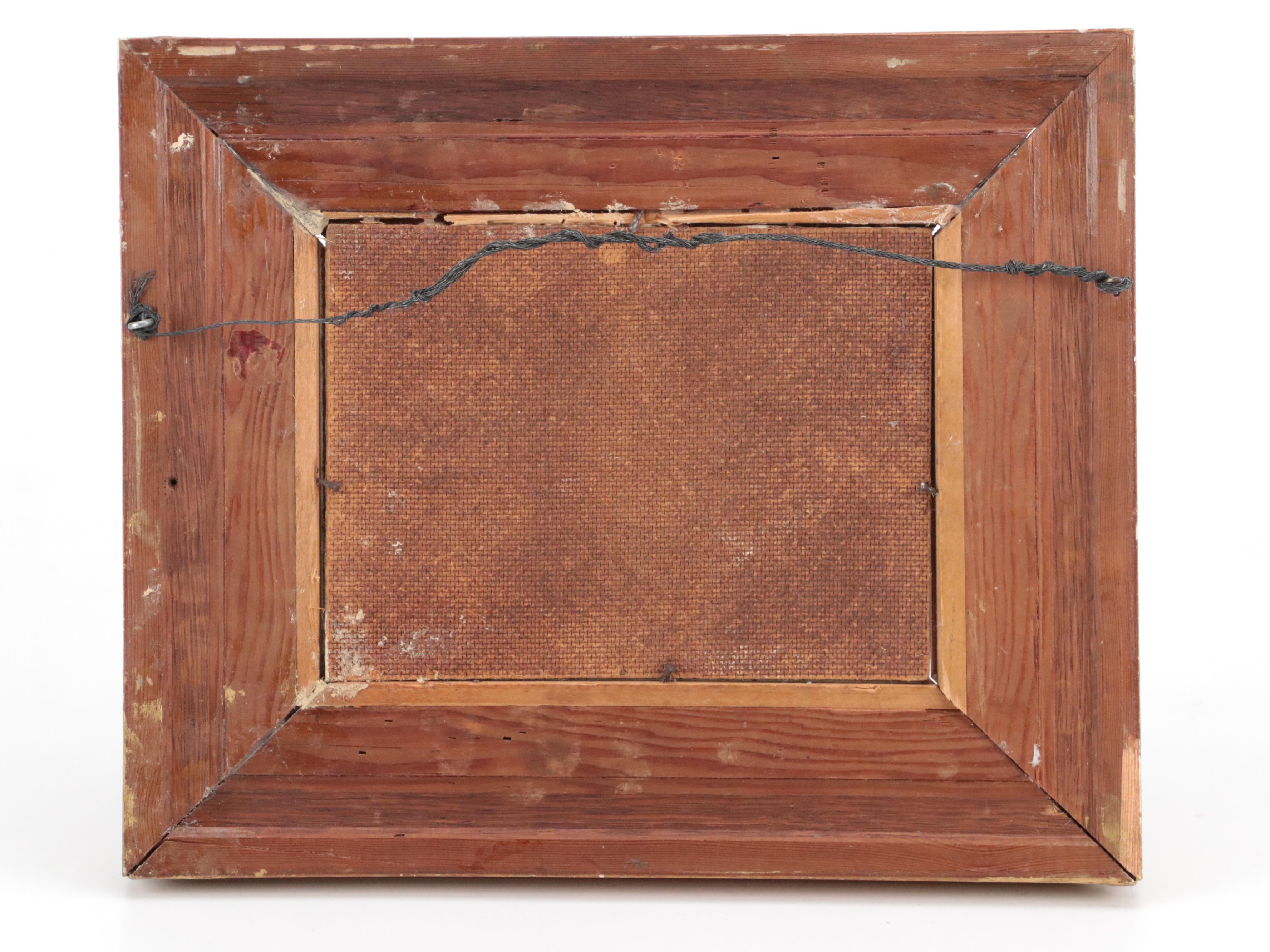 Arnold Blanch Oil Painting of Burrow Owl Family, Mid-20th Century