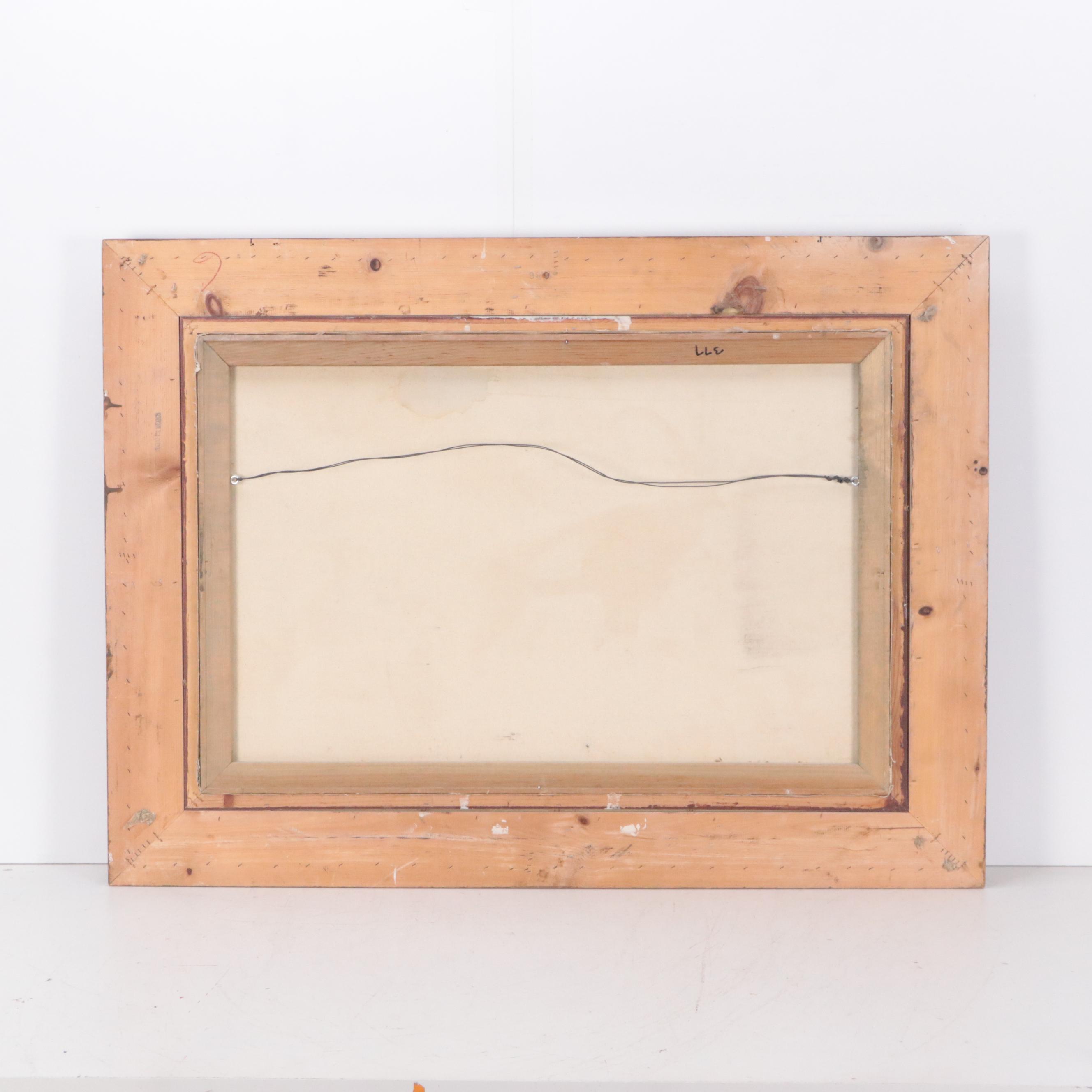 Oil Painting of Ibex in Mountain Landscape After Georges Frédéric Rötig