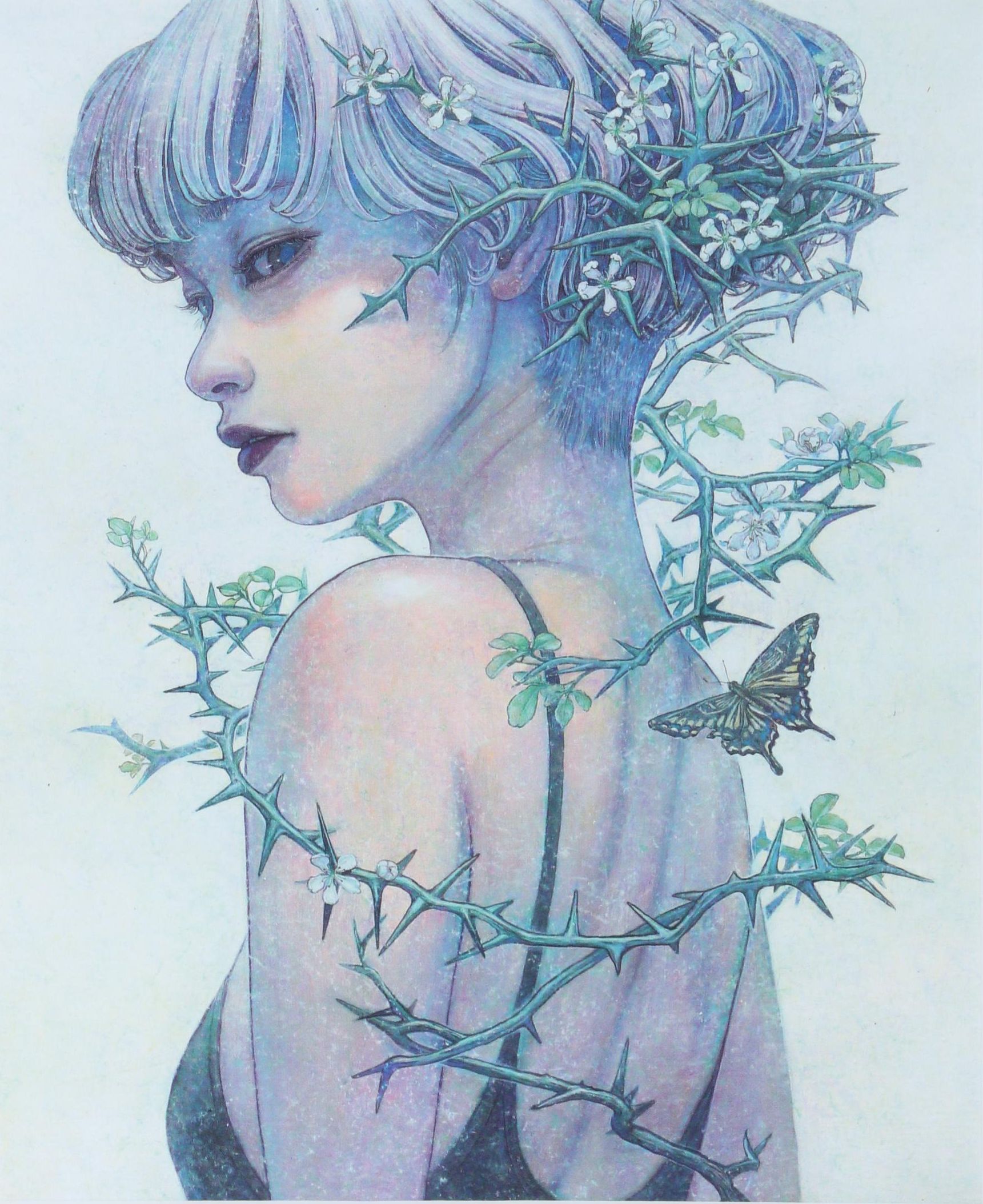 Miho Hirano Offset Lithograph "Self Possessed" From "The Beauties of Nature"